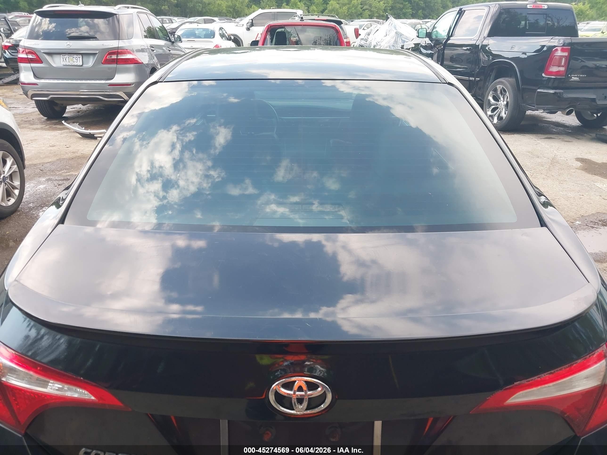 2014 Toyota Corolla S Plus Black vin: 5YFBURHE7EP031423