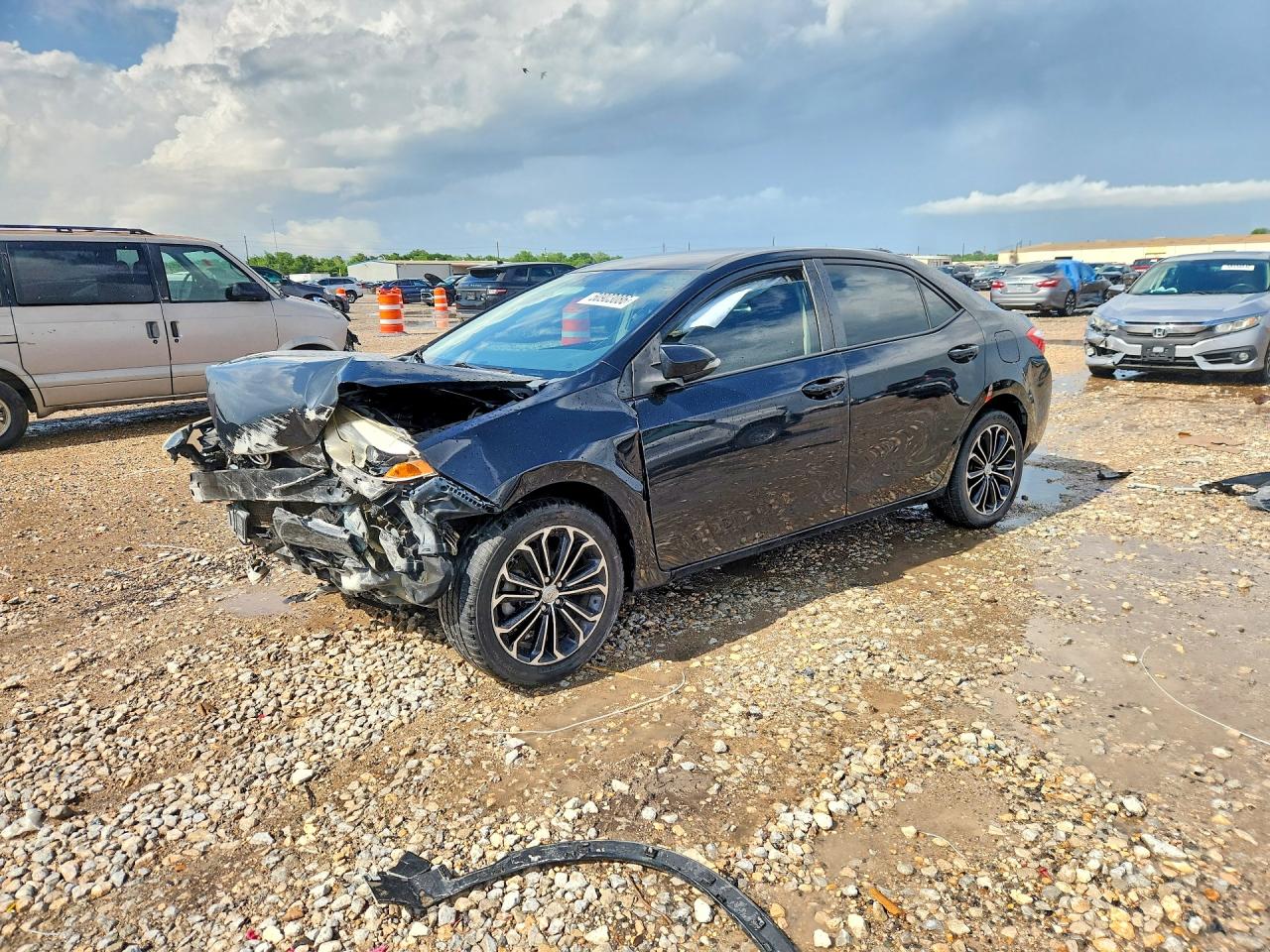 2014 Toyota Corolla S Plus Black vin: 5YFBURHE7EP034998