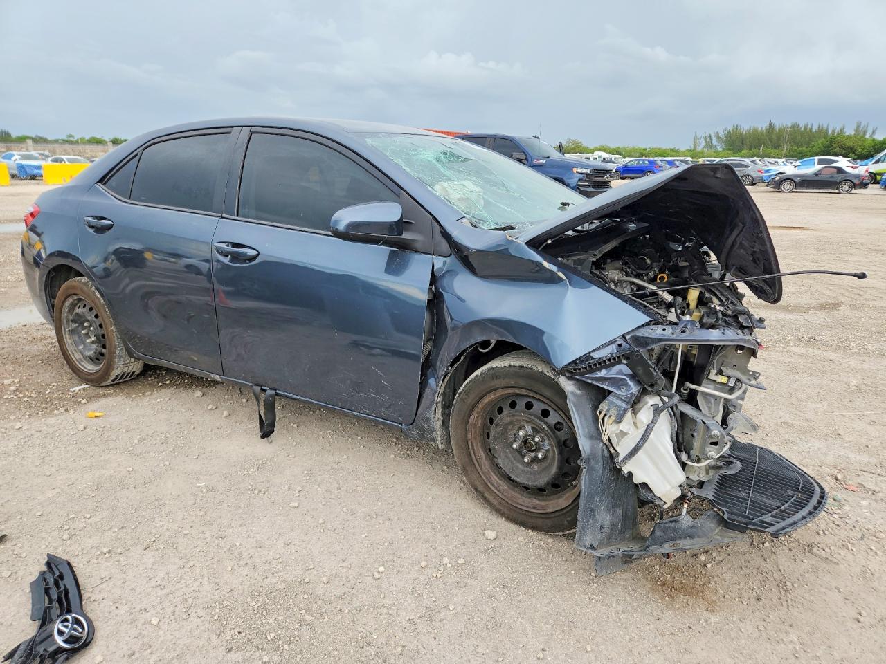 2014 Toyota Corolla Le Серый vin: 5YFBURHE7EP036217