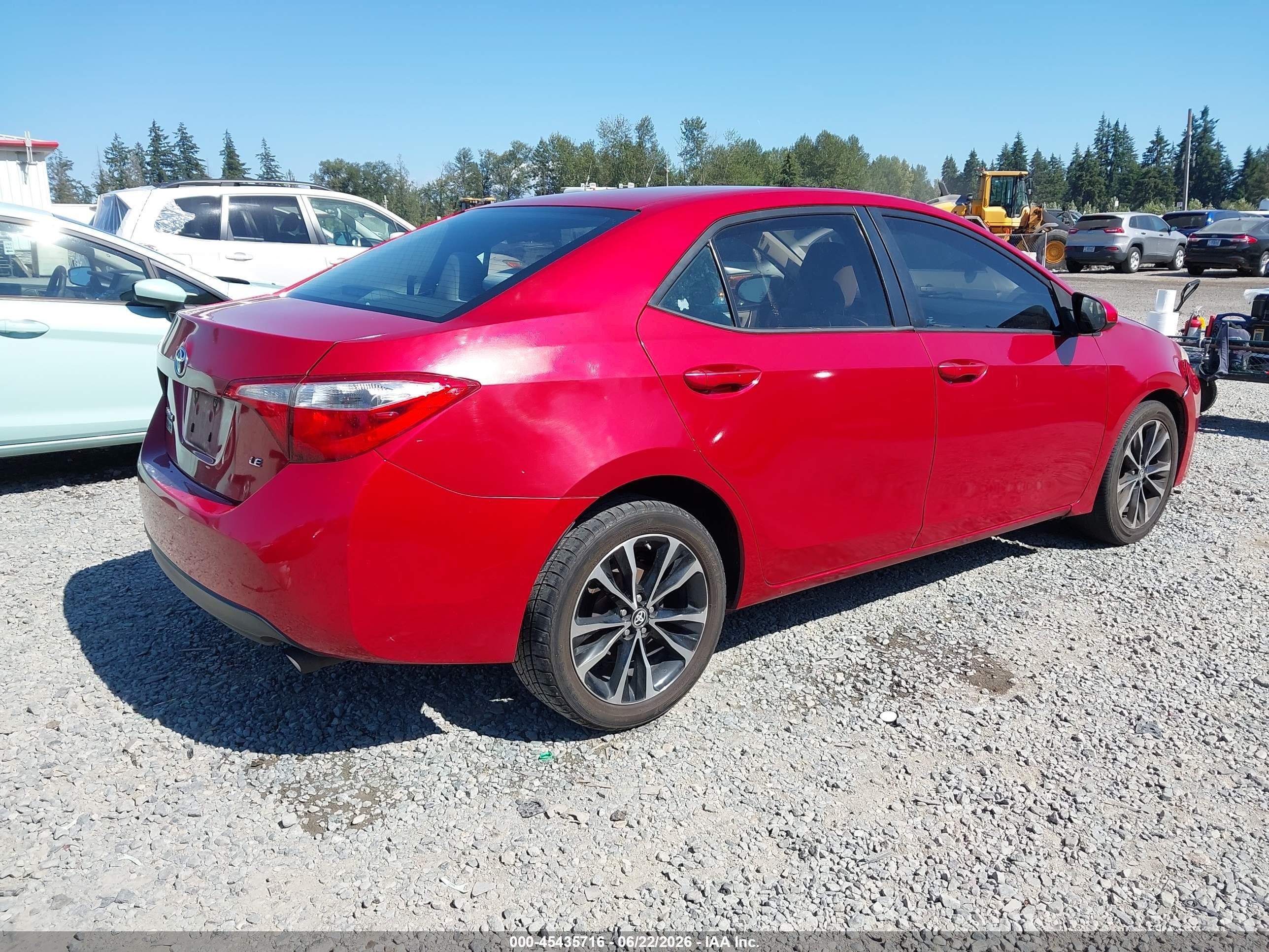 2014 Toyota Corolla Le Red vin: 5YFBURHE7EP049758