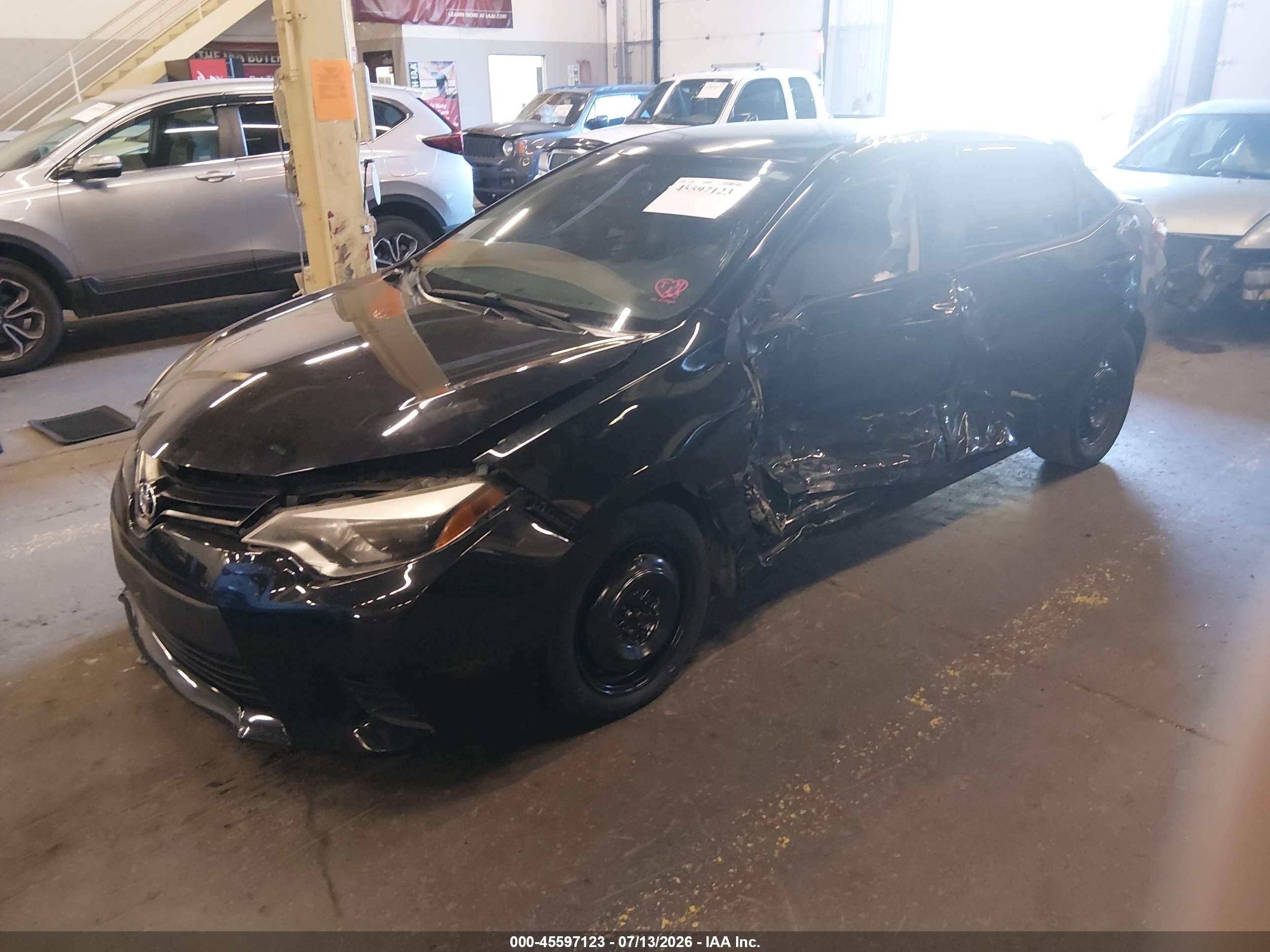 2014 Toyota Corolla Le Black vin: 5YFBURHE7EP064101