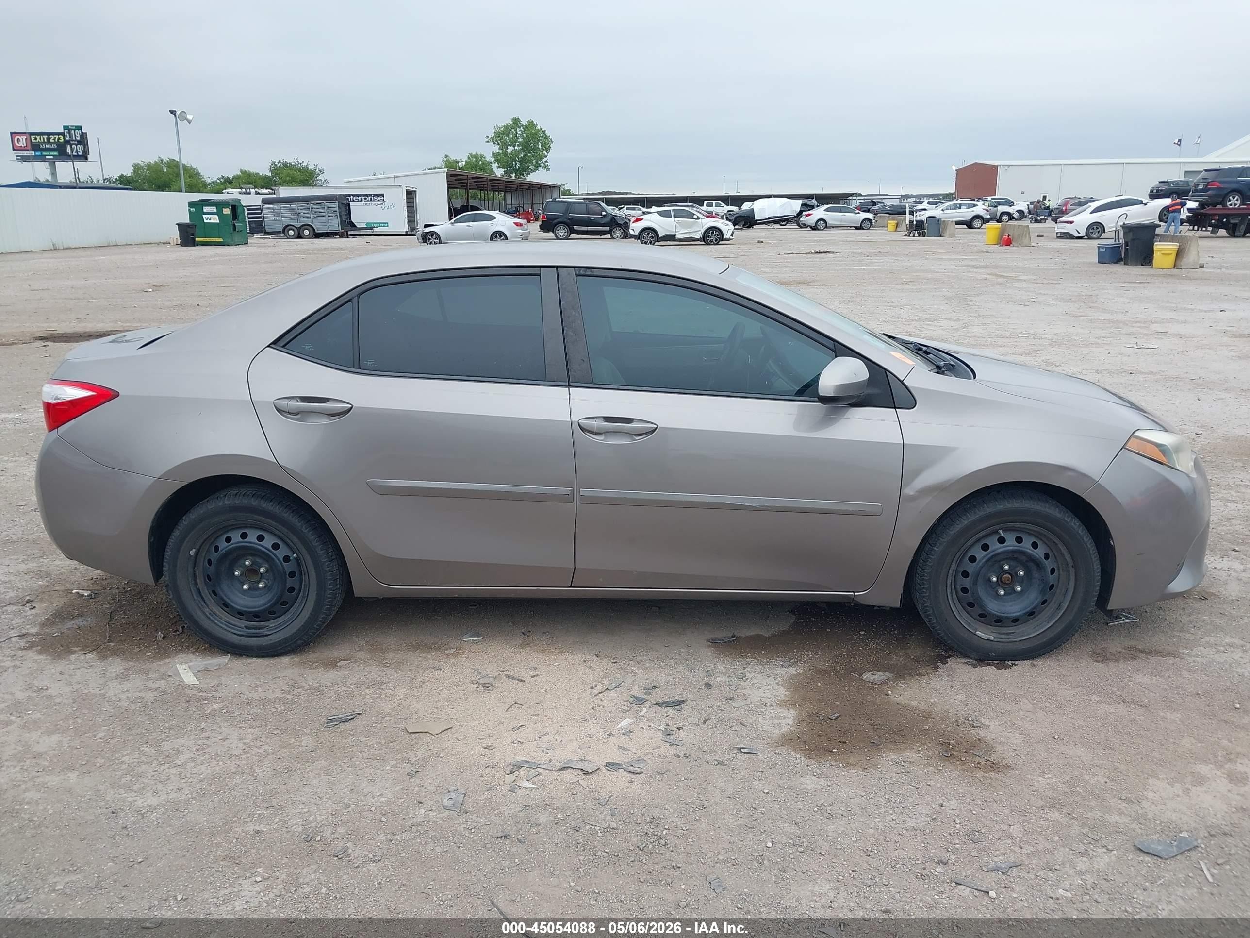 2014 Toyota Corolla Le Gray vin: 5YFBURHE7EP068150
