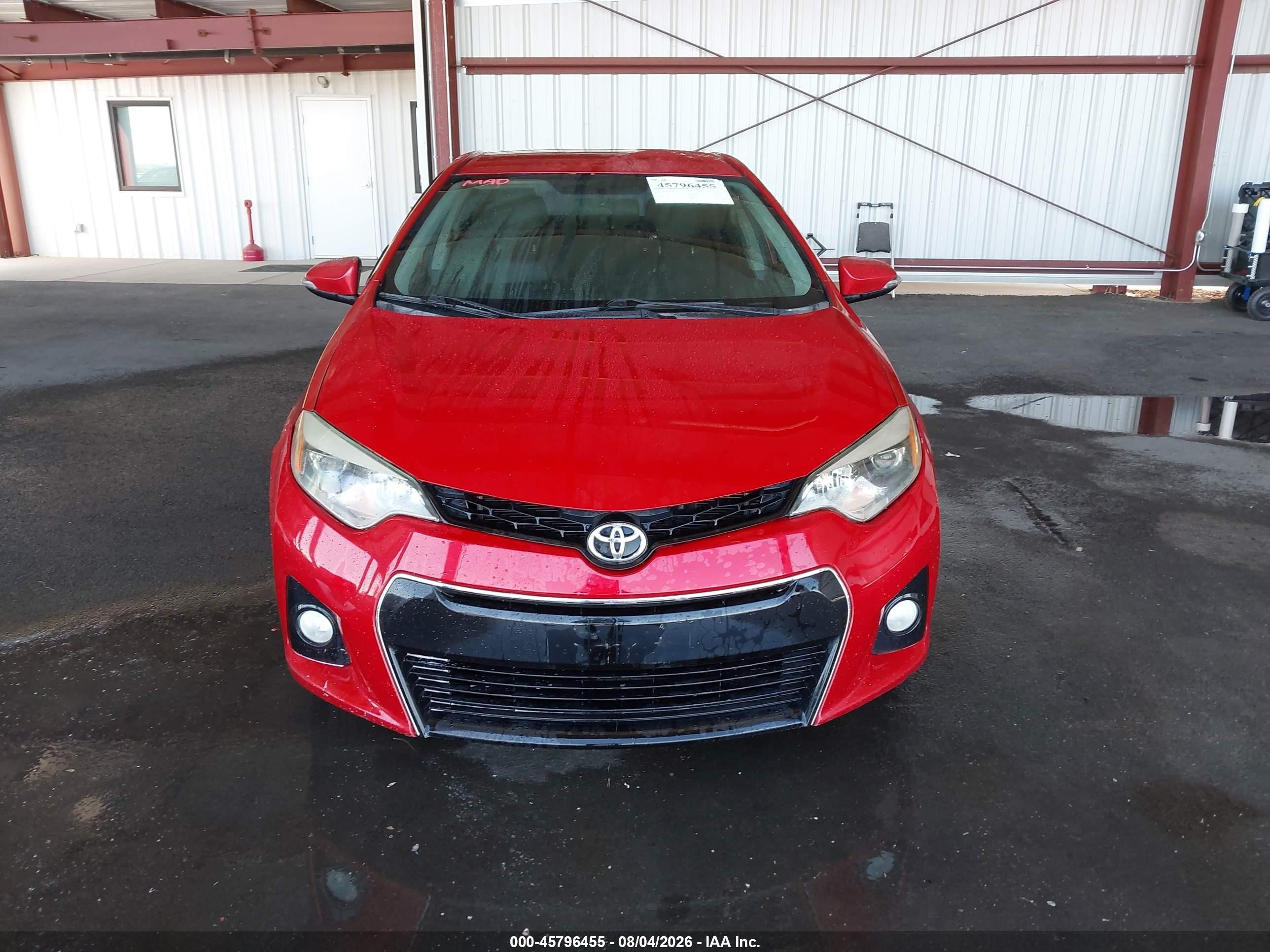 2014 Toyota Corolla S Plus Red vin: 5YFBURHE7EP079309