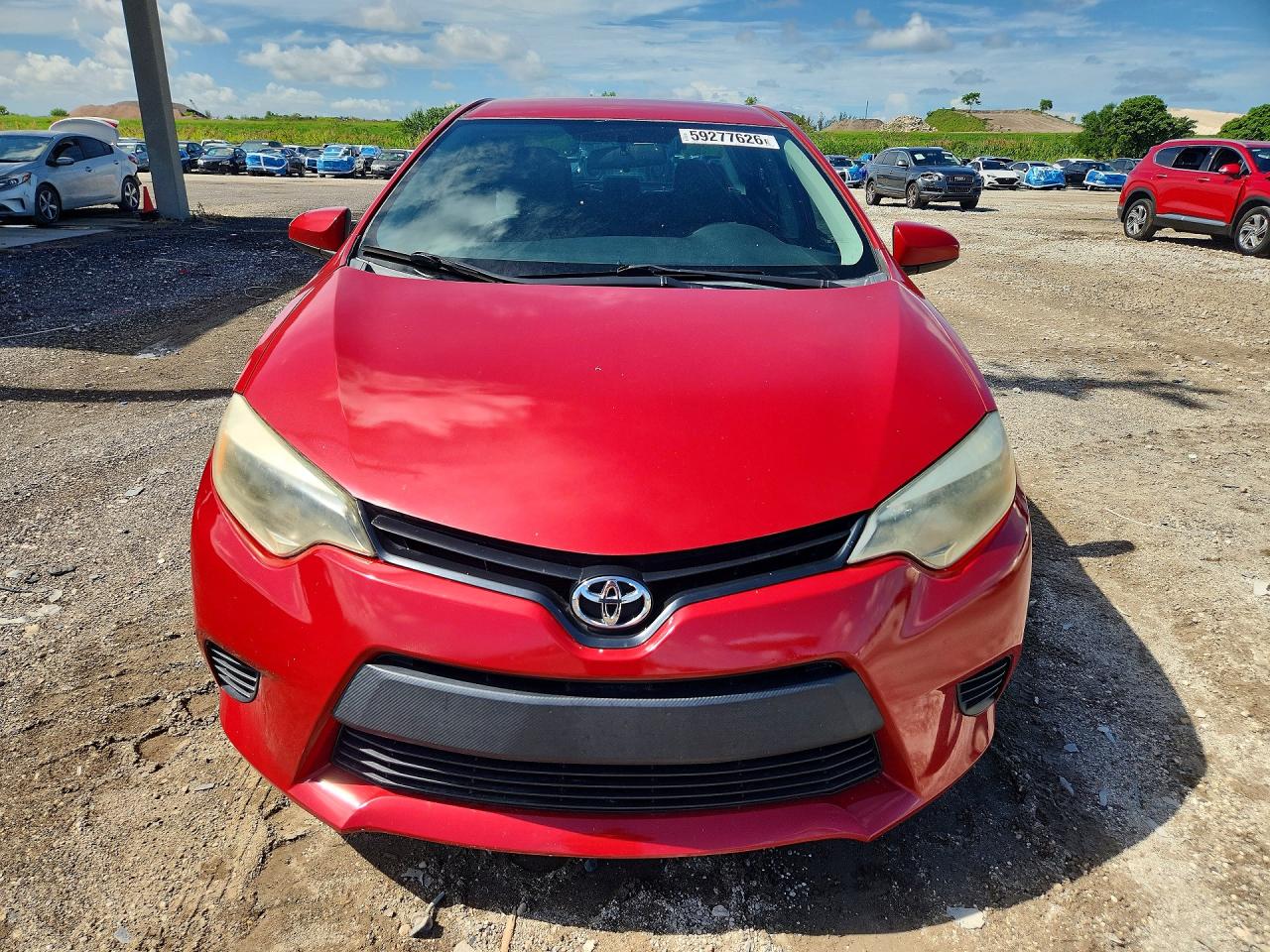 2014 Toyota Corolla Le Red vin: 5YFBURHE7EP085370