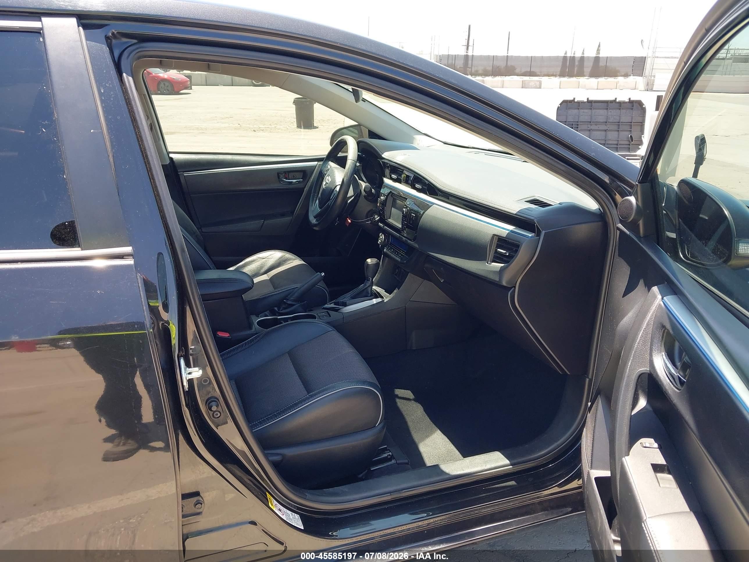 2014 Toyota Corolla S Plus Black vin: 5YFBURHE7EP085904