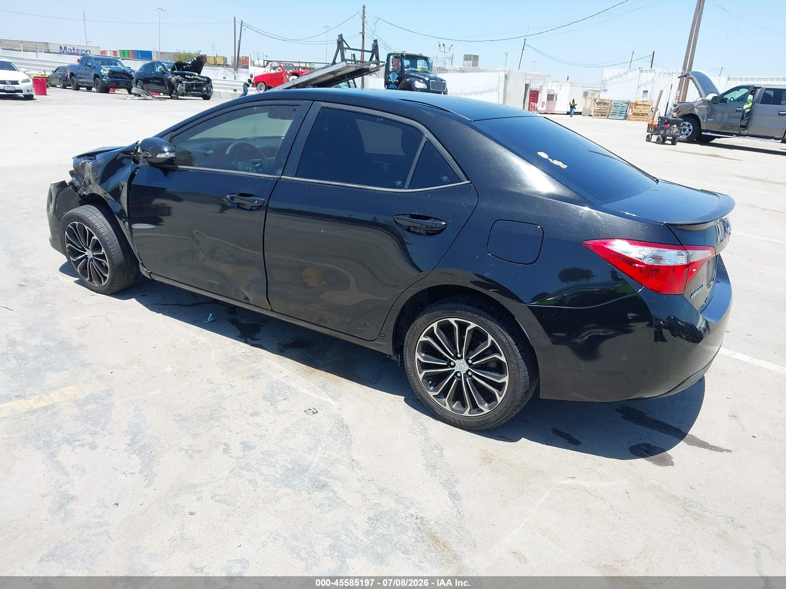 2014 Toyota Corolla S Plus Black vin: 5YFBURHE7EP085904
