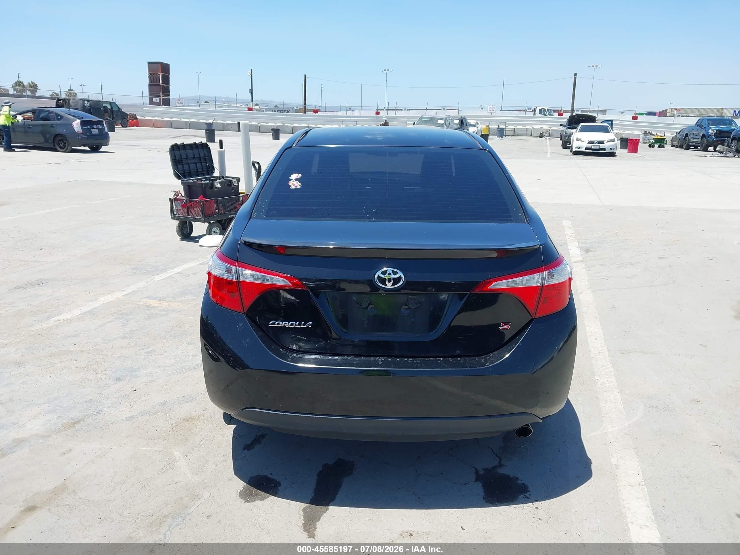 2014 Toyota Corolla S Plus Black vin: 5YFBURHE7EP085904
