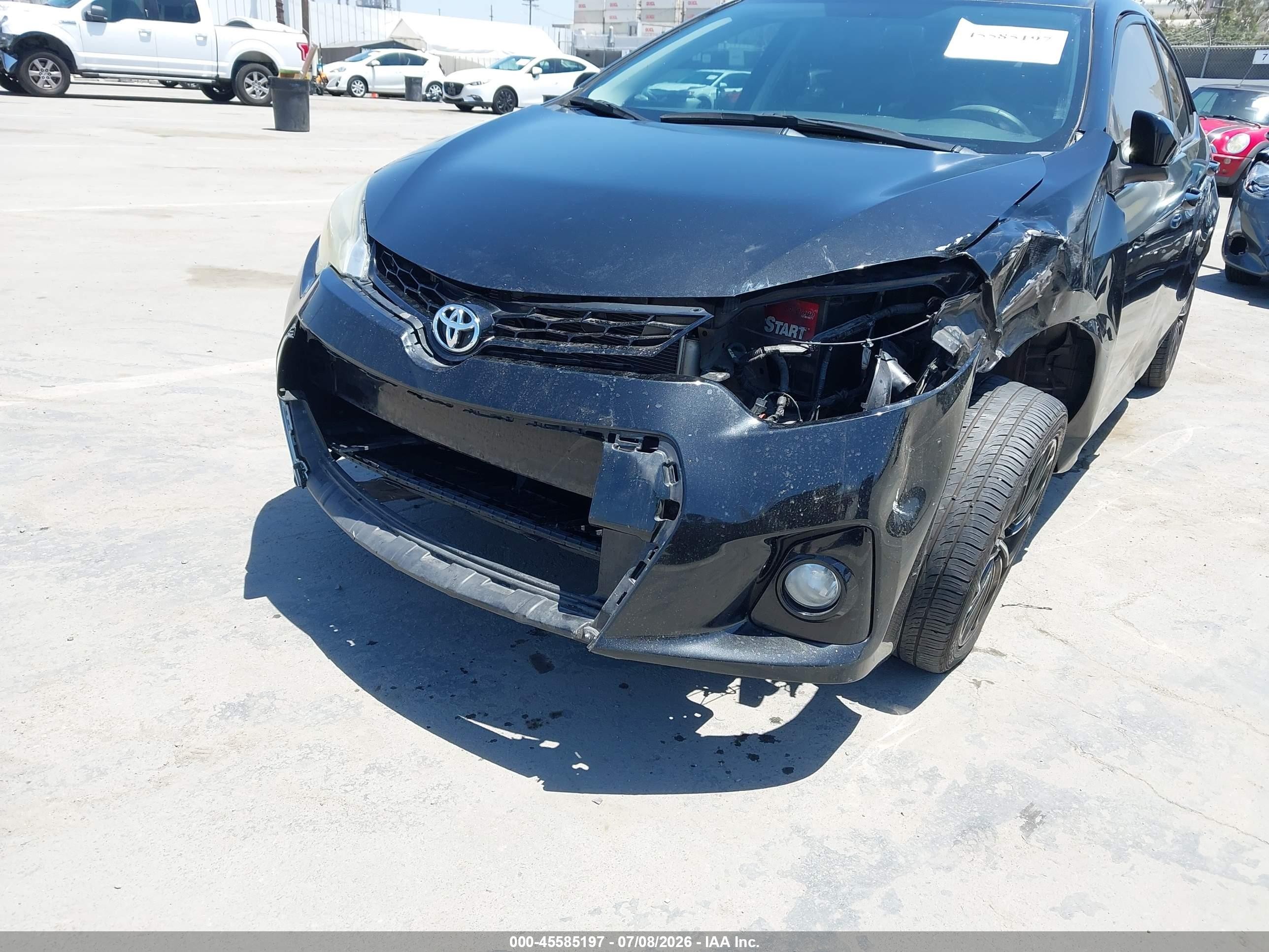 2014 Toyota Corolla S Plus Black vin: 5YFBURHE7EP085904