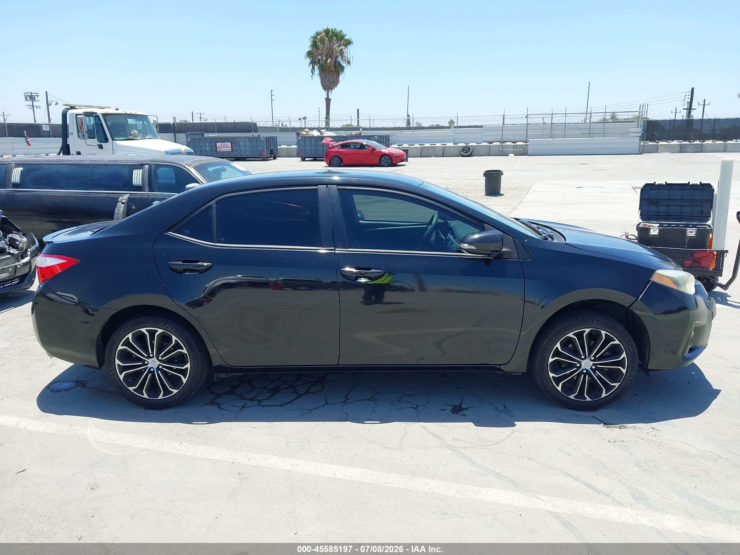 2014 Toyota Corolla S Plus Black vin: 5YFBURHE7EP085904