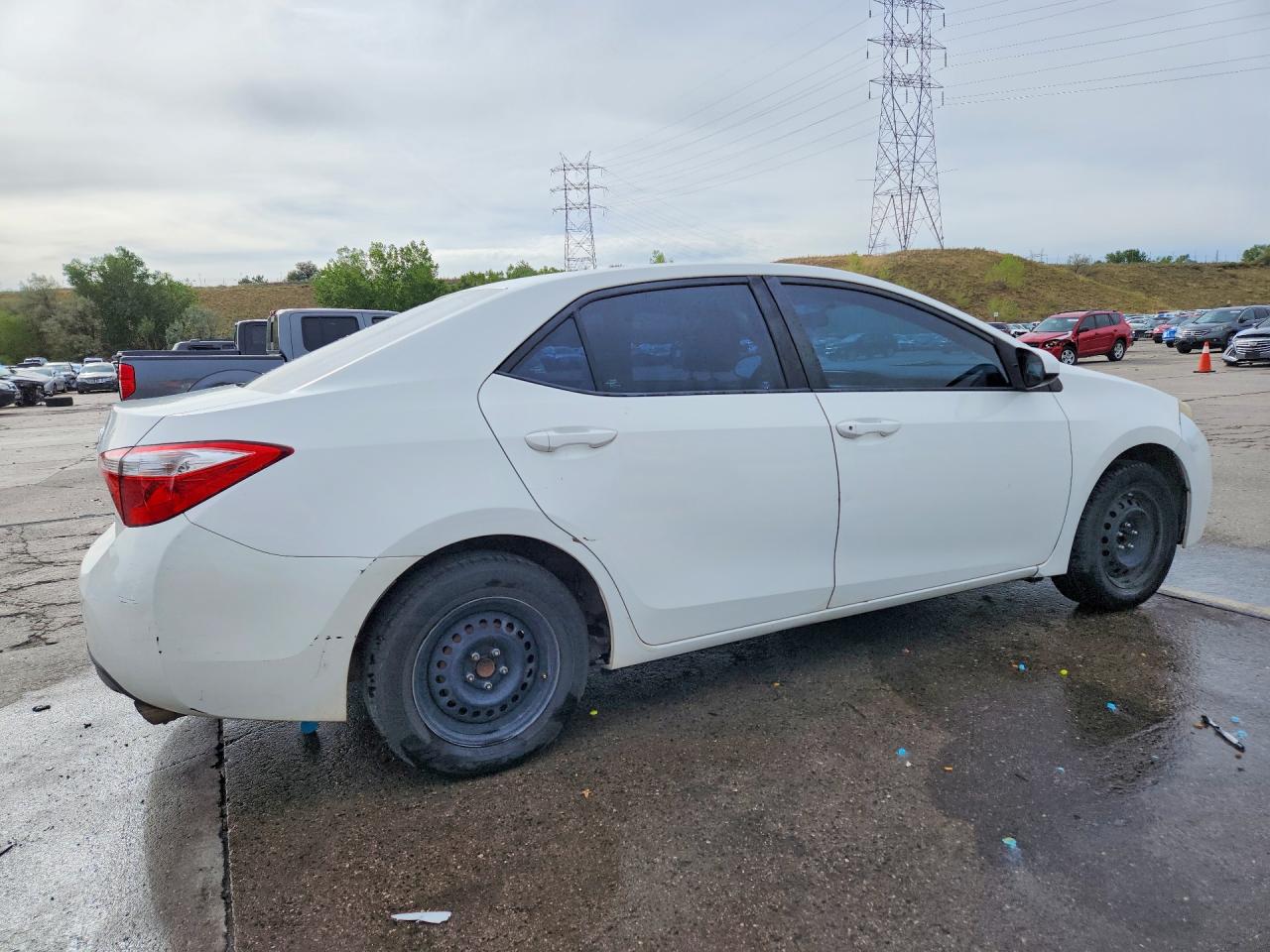 2014 Toyota Corolla L Белый vin: 5YFBURHE7EP088625