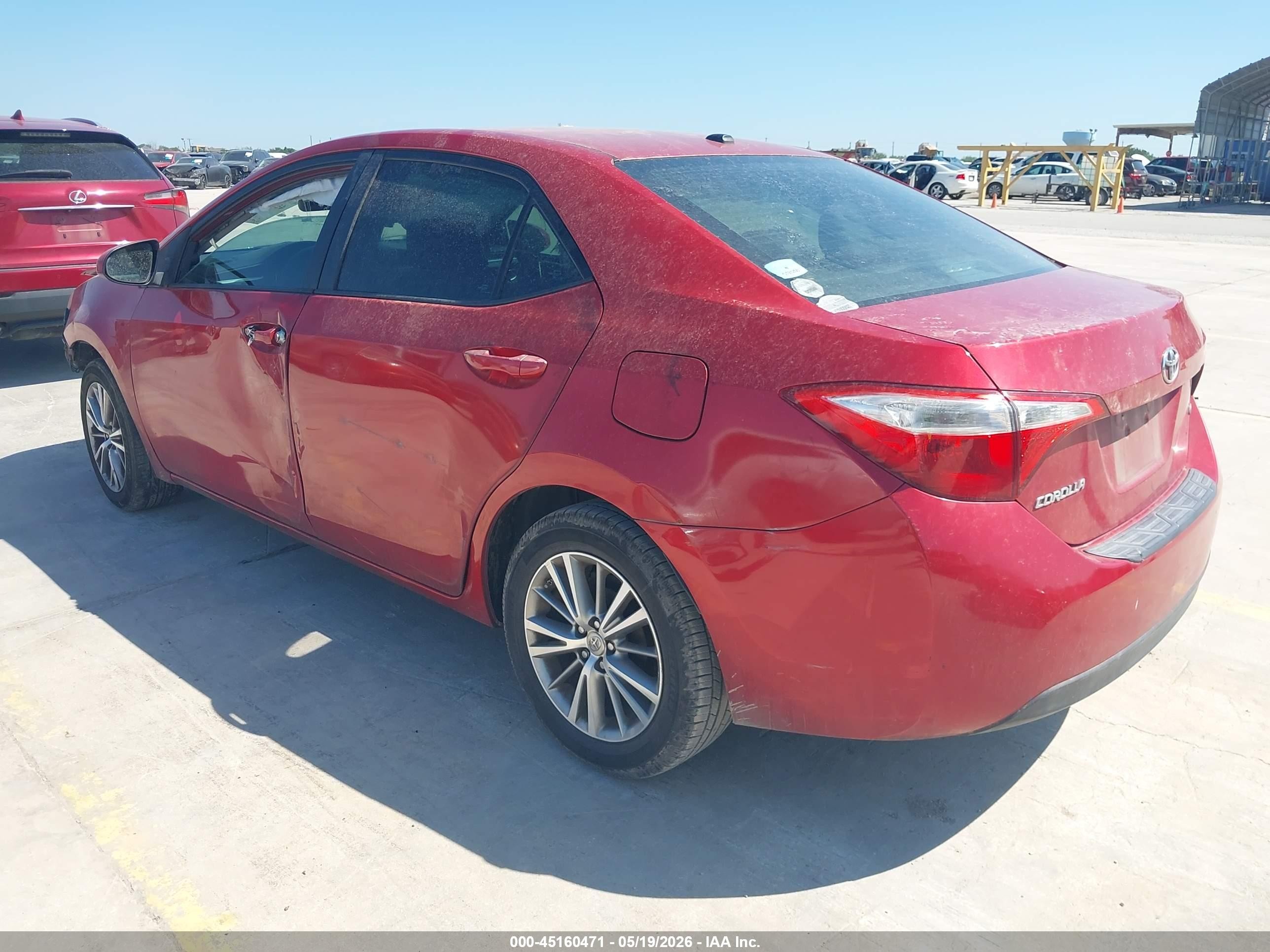 2014 Toyota Corolla Le Premium Красный vin: 5YFBURHE7EP096904