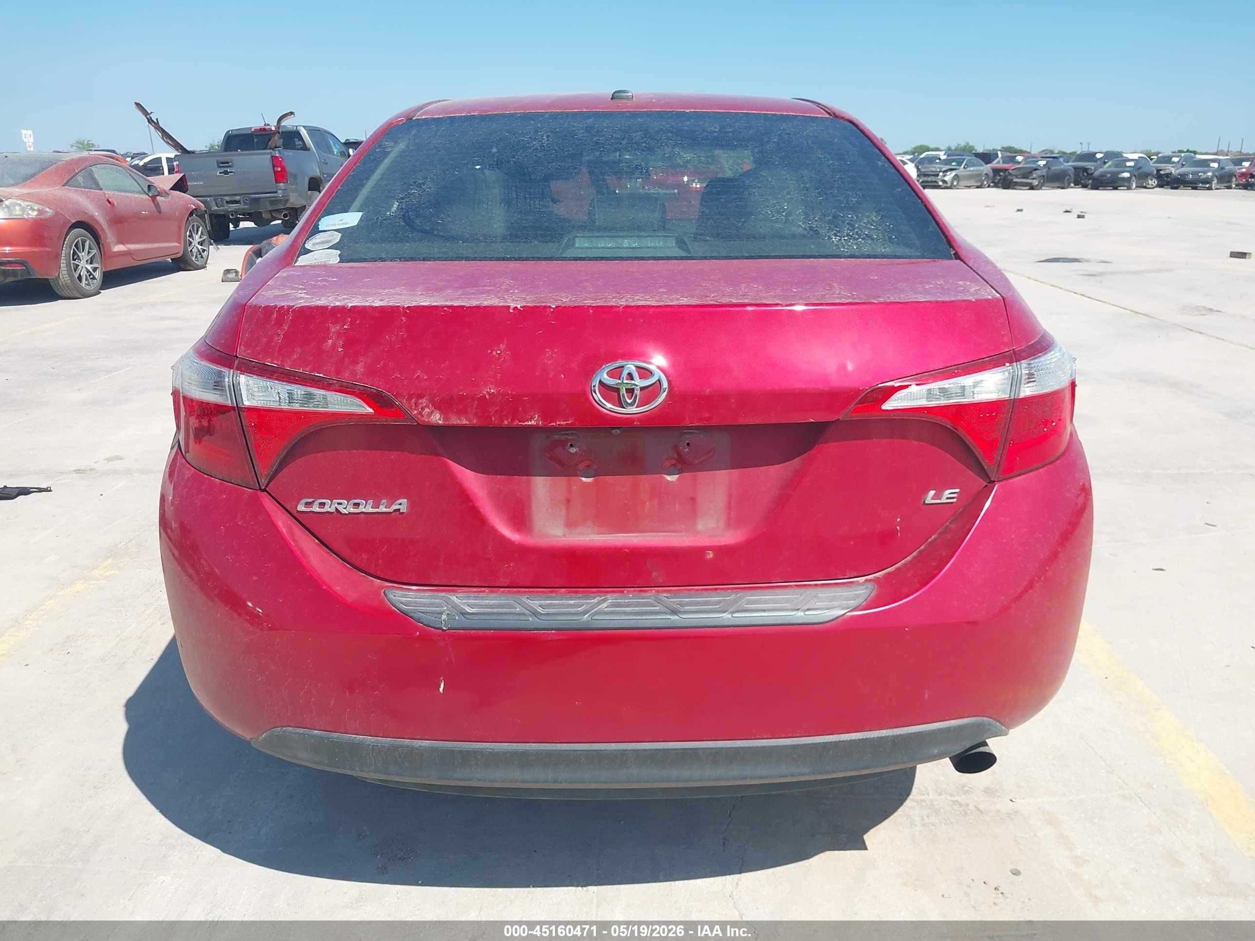 2014 Toyota Corolla Le Premium Красный vin: 5YFBURHE7EP096904