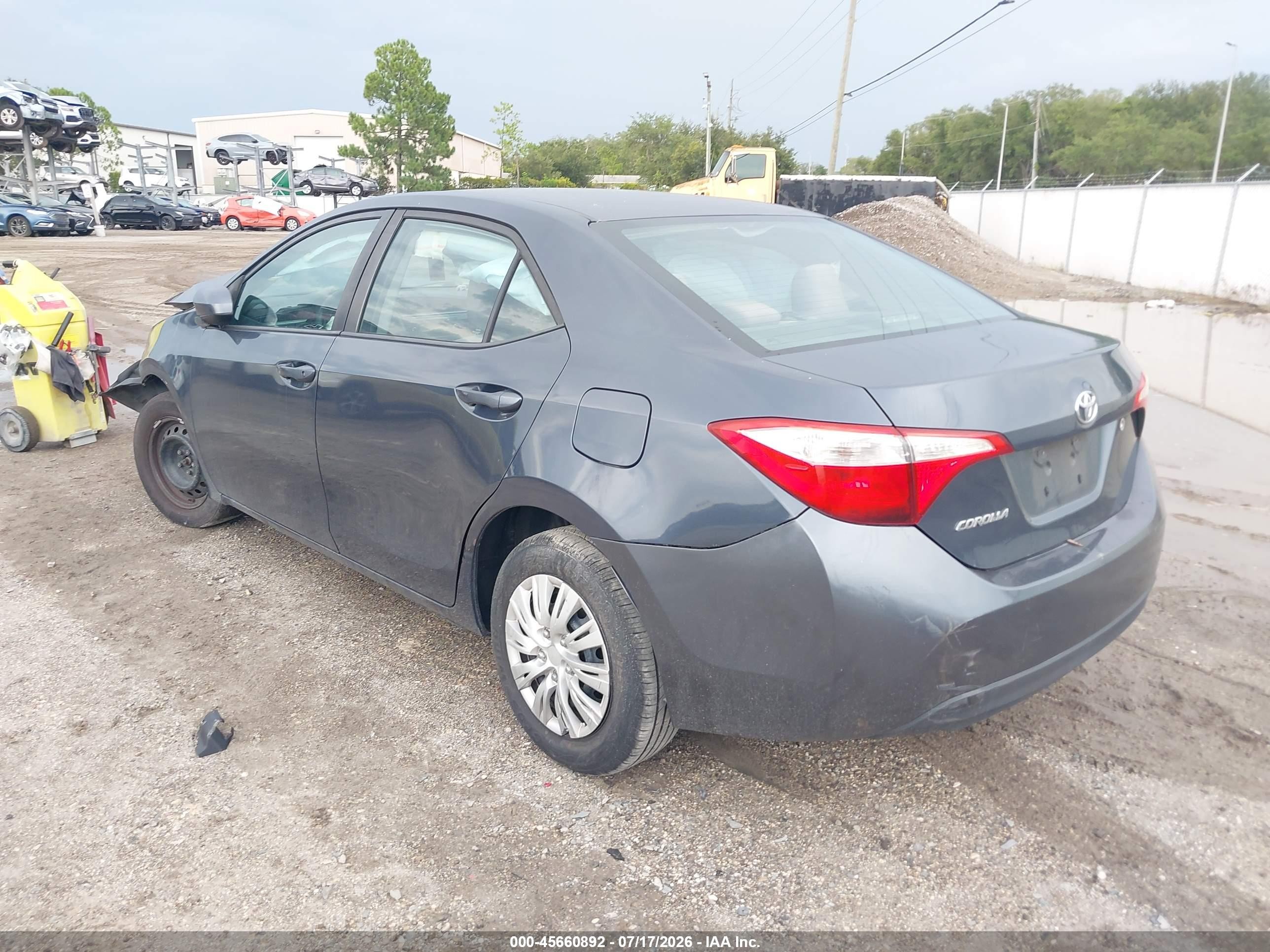 2014 Toyota Corolla L Gray vin: 5YFBURHE7EP113863