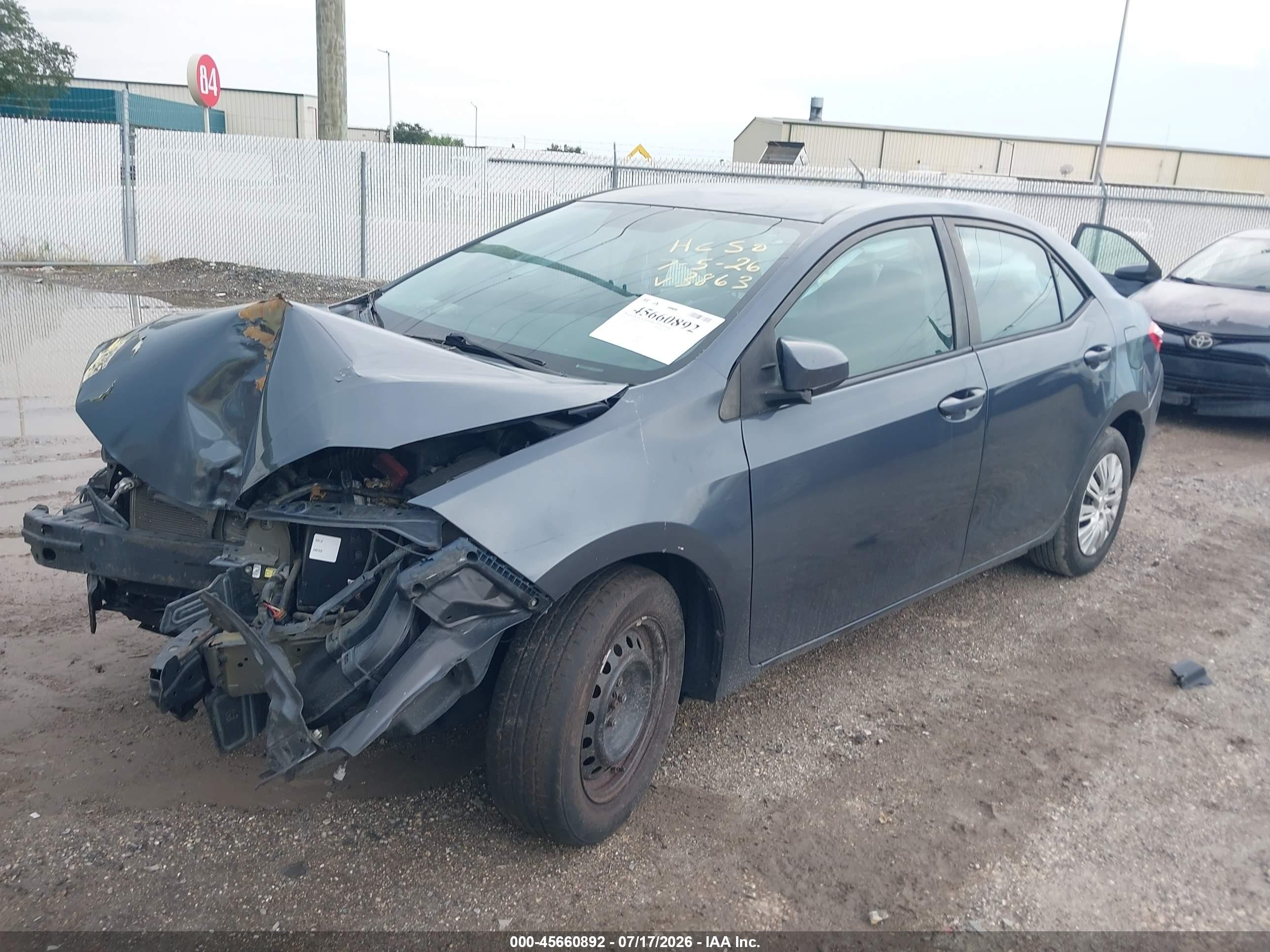 2014 Toyota Corolla L Gray vin: 5YFBURHE7EP113863