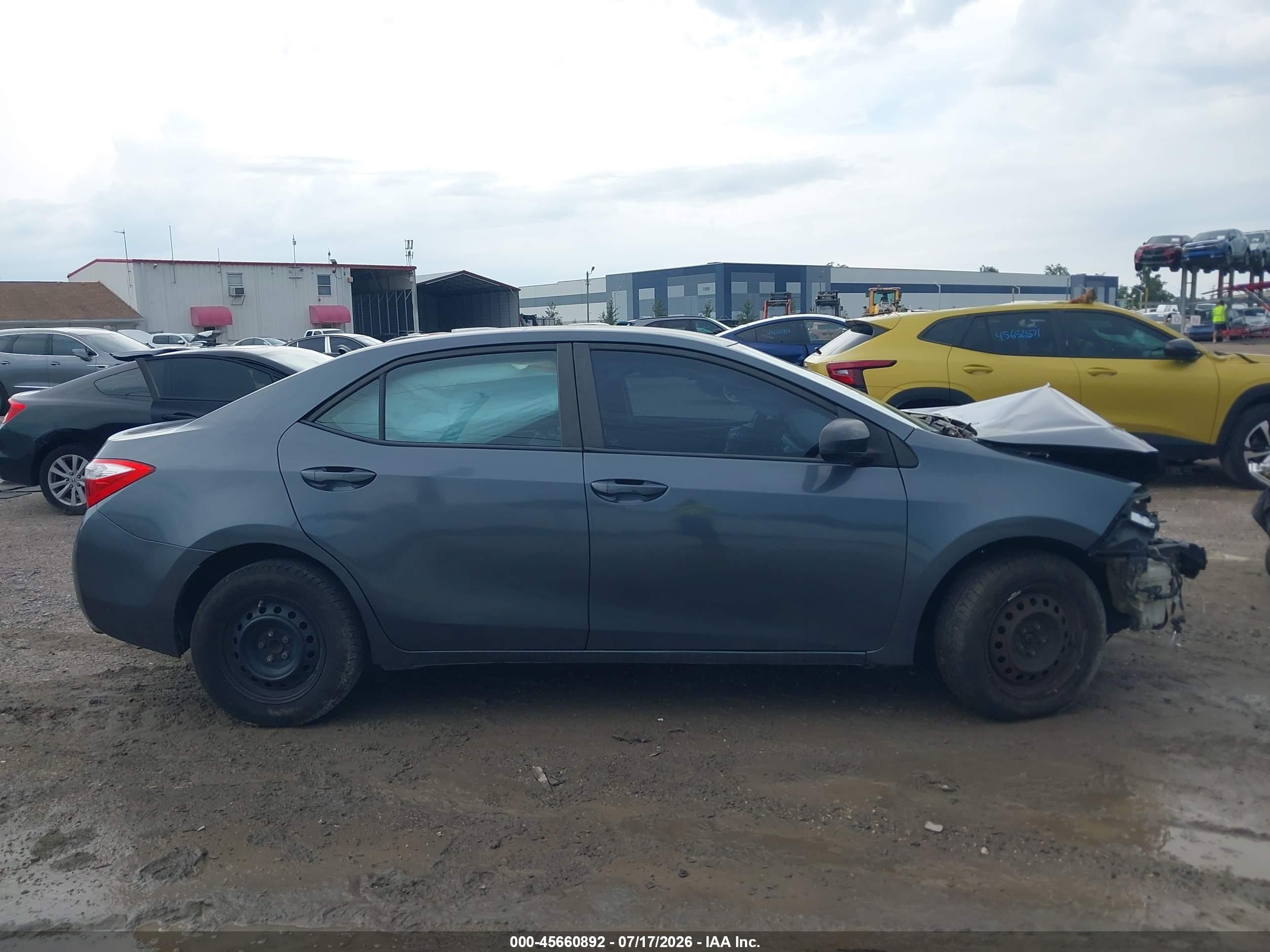 2014 Toyota Corolla L Gray vin: 5YFBURHE7EP113863
