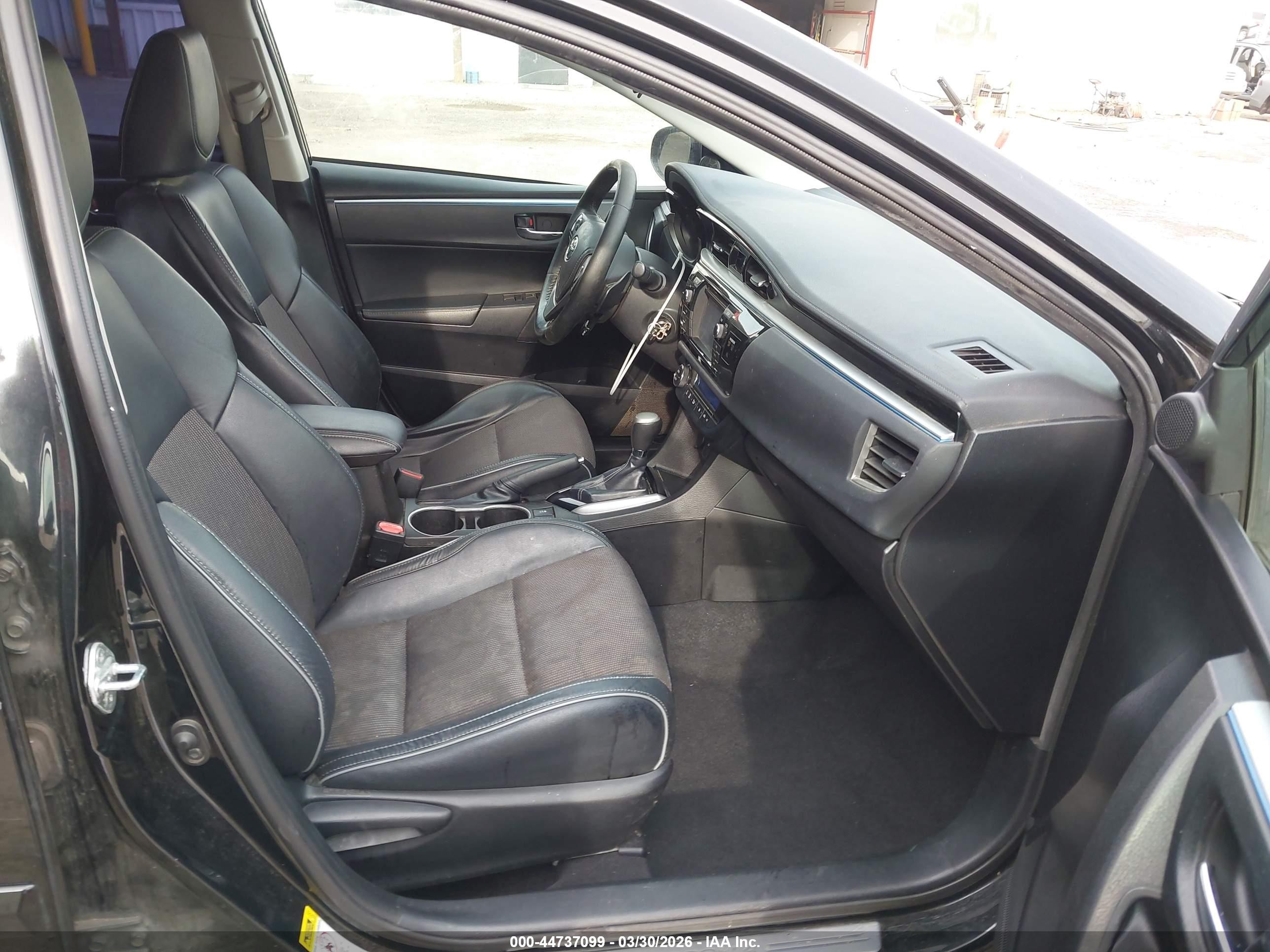 2014 Toyota Corolla S Plus Black vin: 5YFBURHE7EP122045
