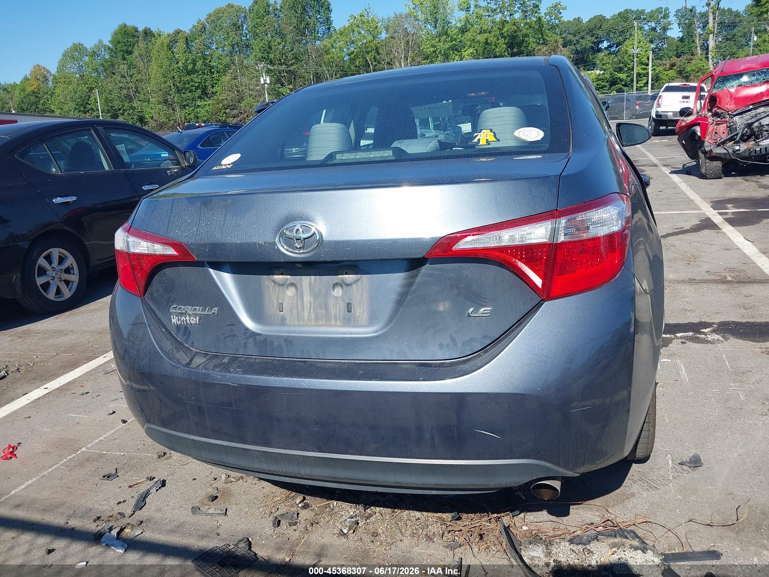 2014 Toyota Corolla Le Light Blue vin: 5YFBURHE7EP124135