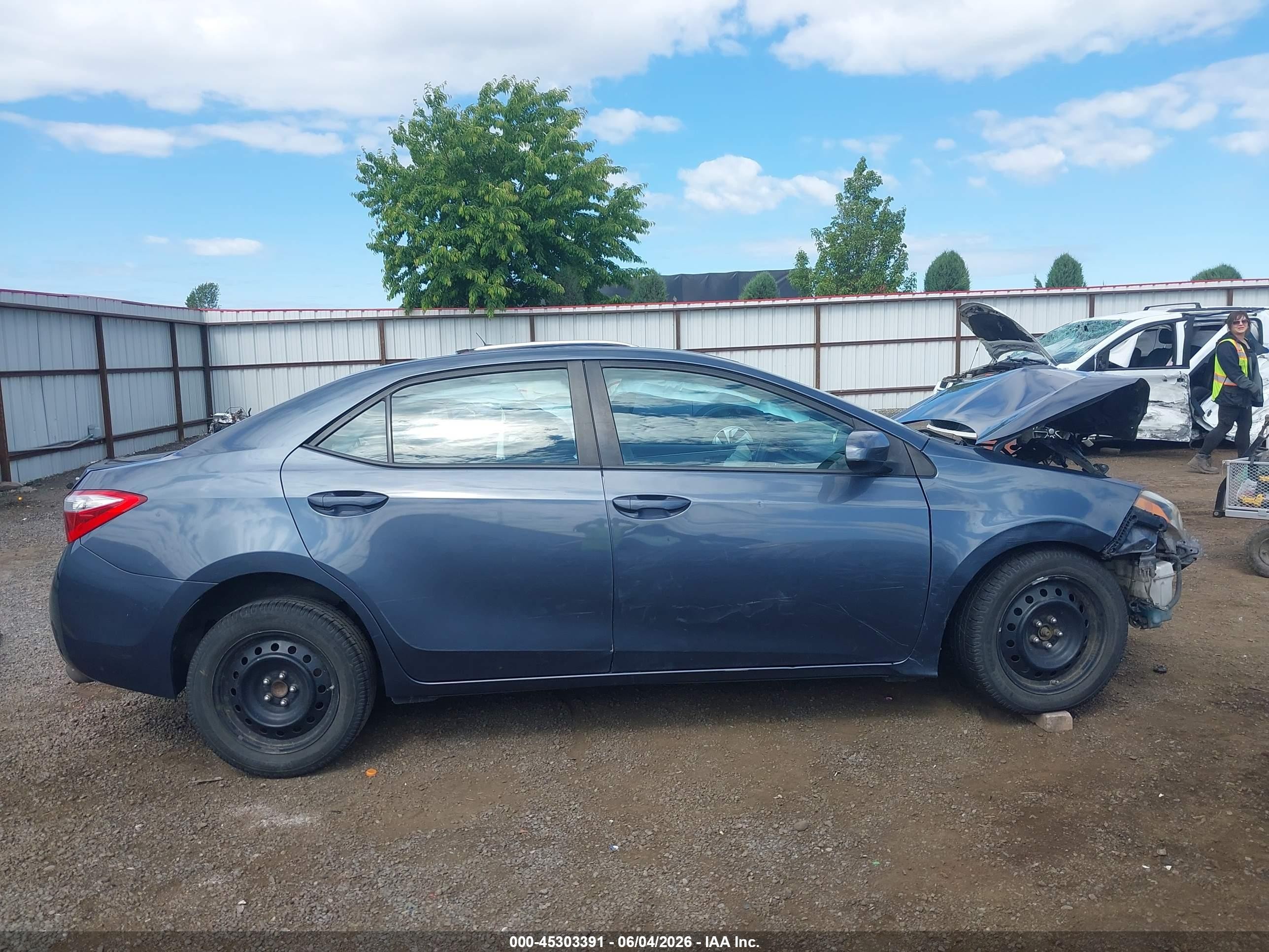 2014 Toyota Corolla Le Синий vin: 5YFBURHE7EP127181