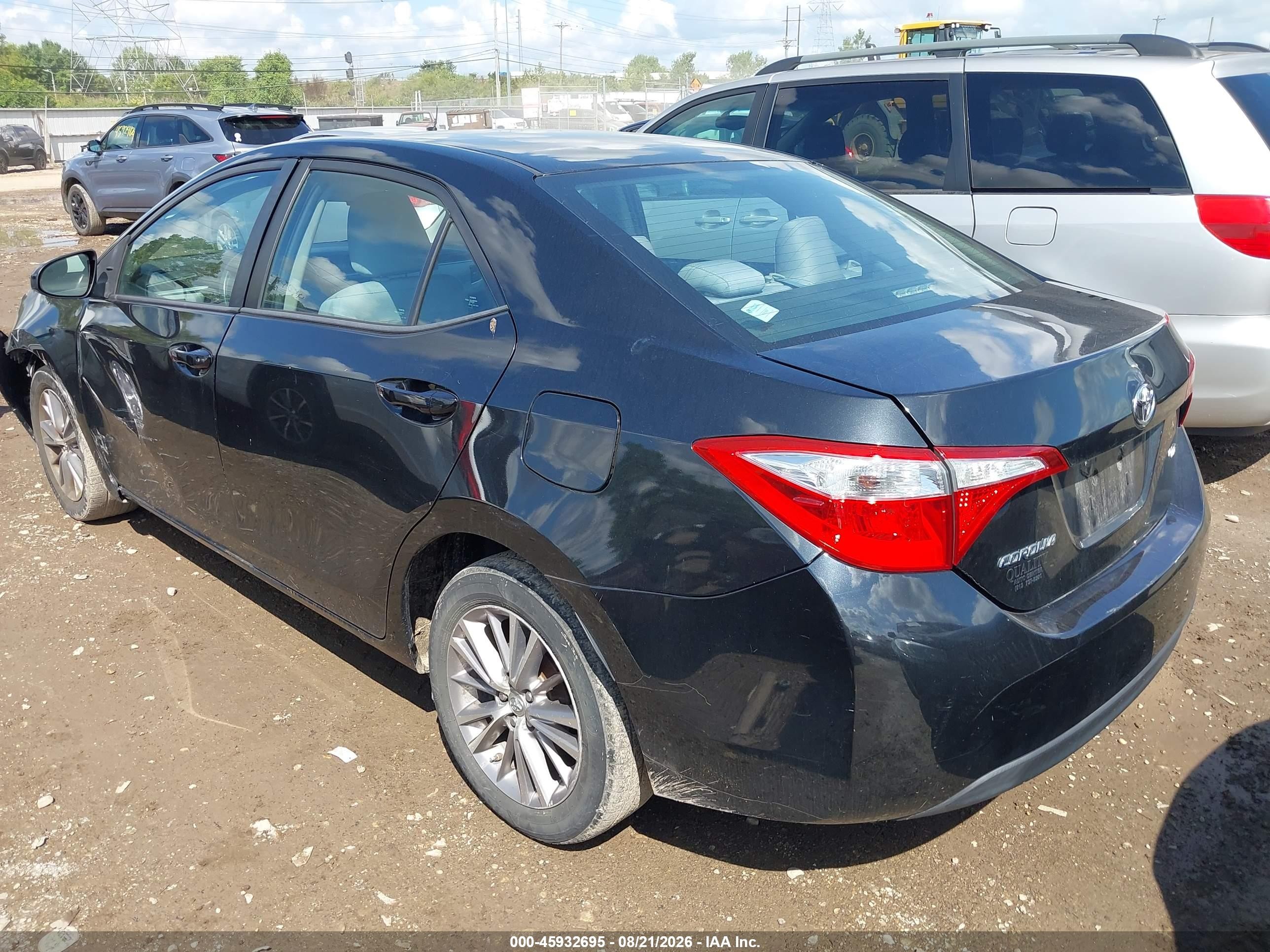2014 Toyota Corolla Le Plus Black vin: 5YFBURHE7EP128833