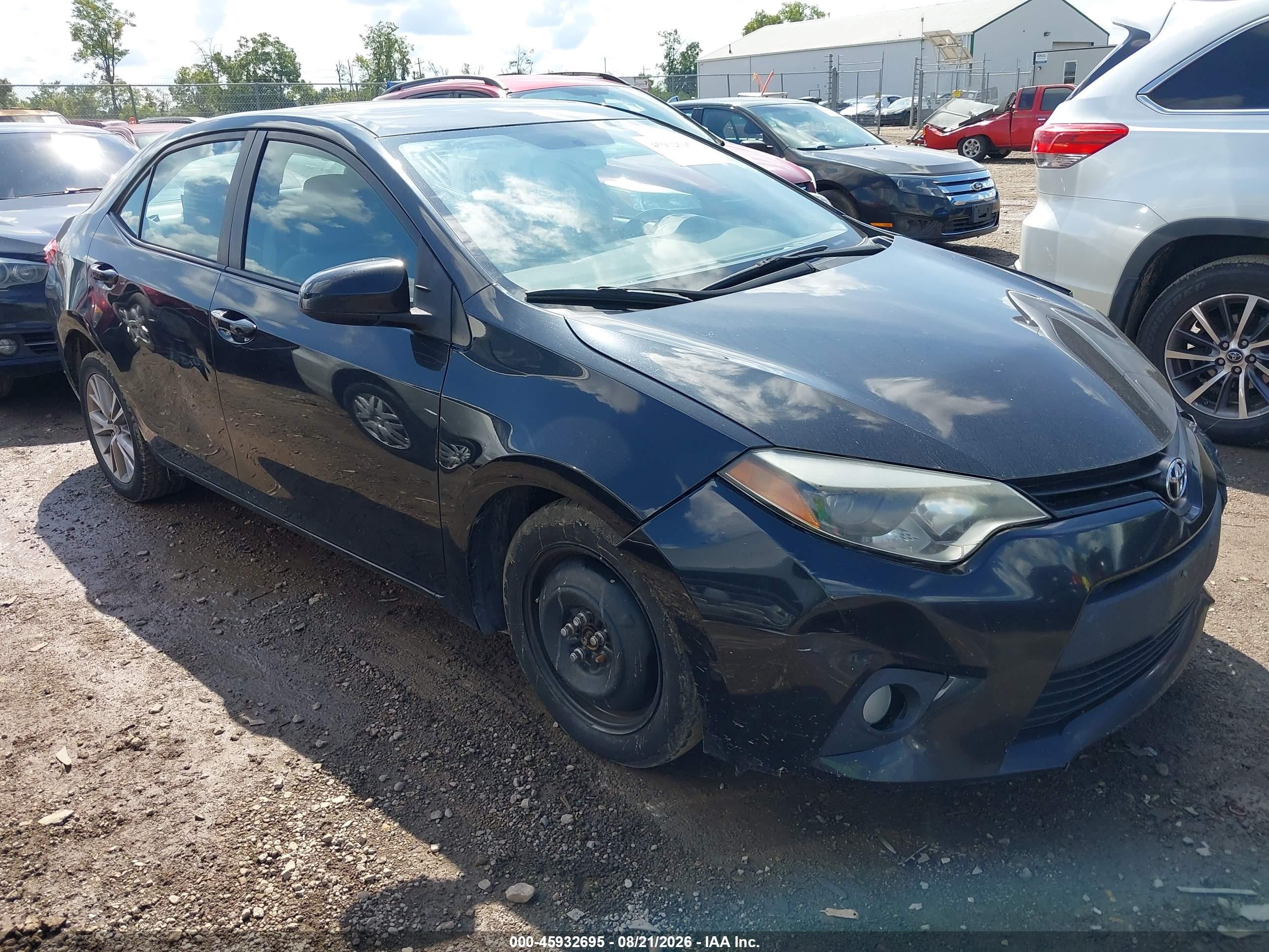 2014 Toyota Corolla Le Plus Black vin: 5YFBURHE7EP128833