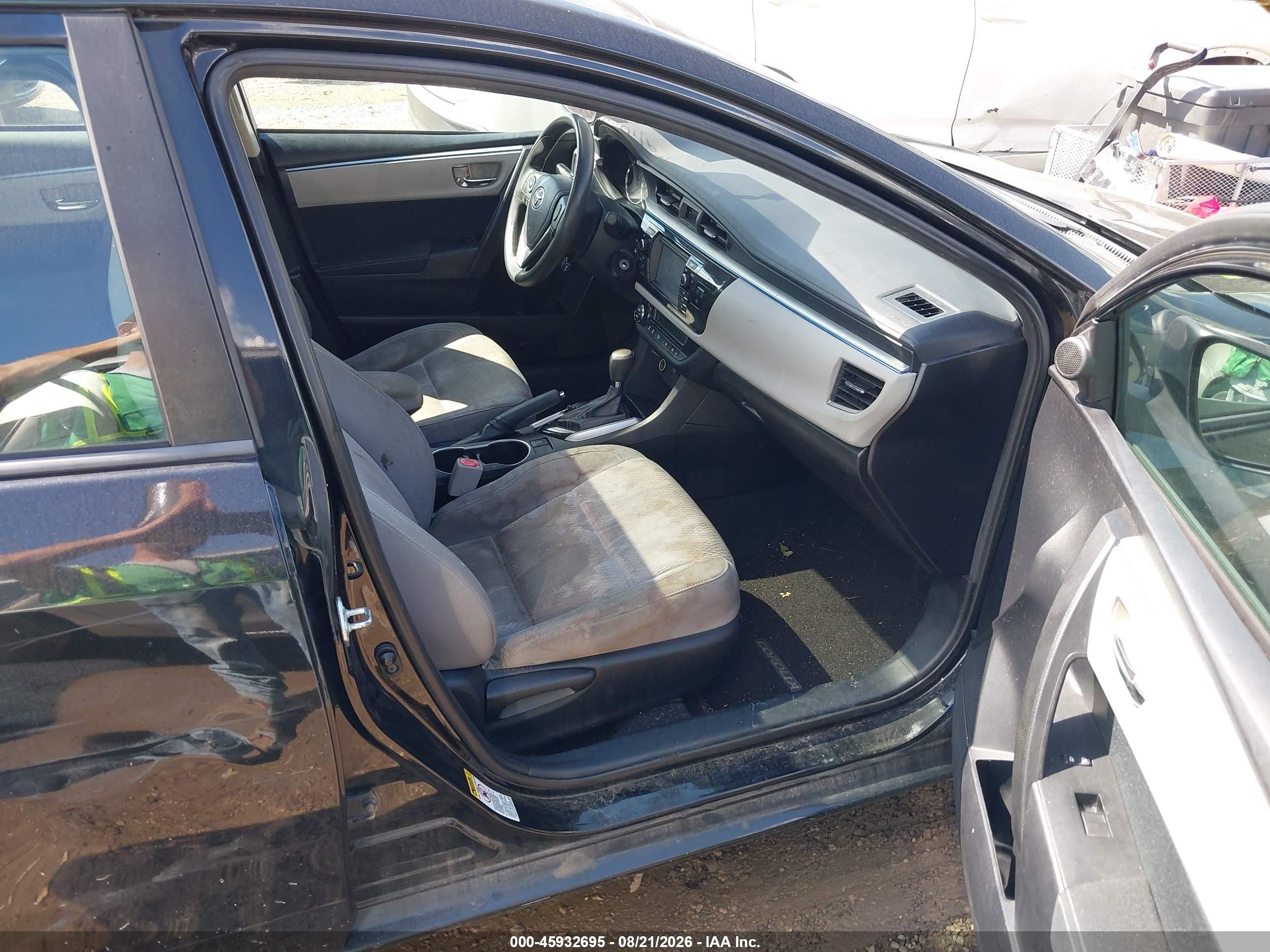 2014 Toyota Corolla Le Plus Black vin: 5YFBURHE7EP128833