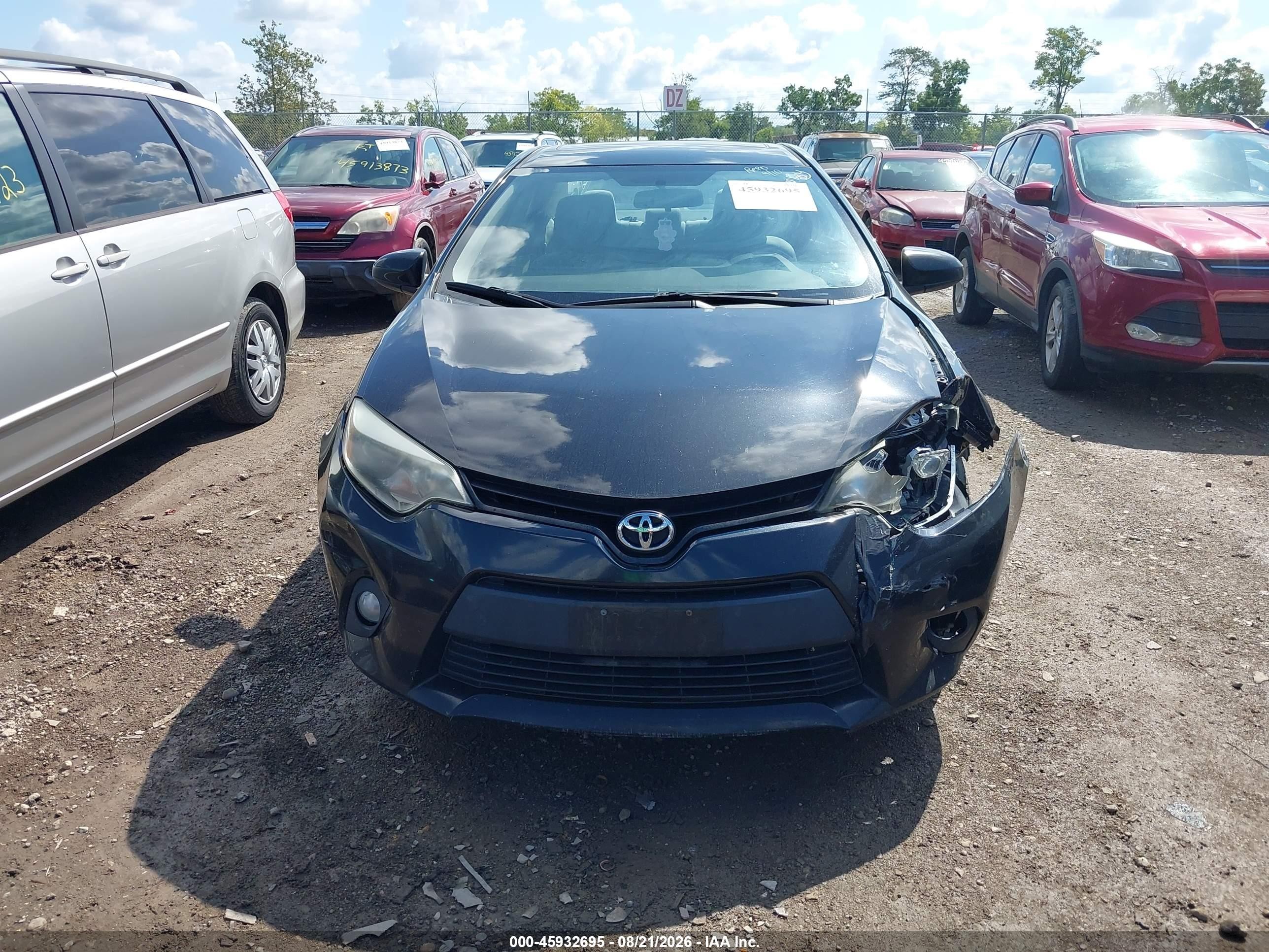 2014 Toyota Corolla Le Plus Black vin: 5YFBURHE7EP128833