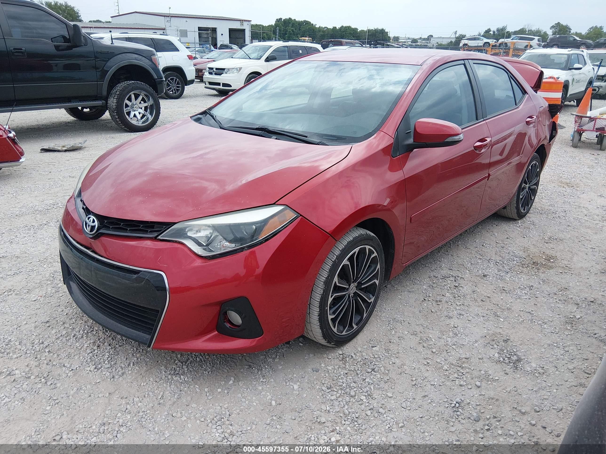 2014 Toyota Corolla S Plus Красный vin: 5YFBURHE7EP153991