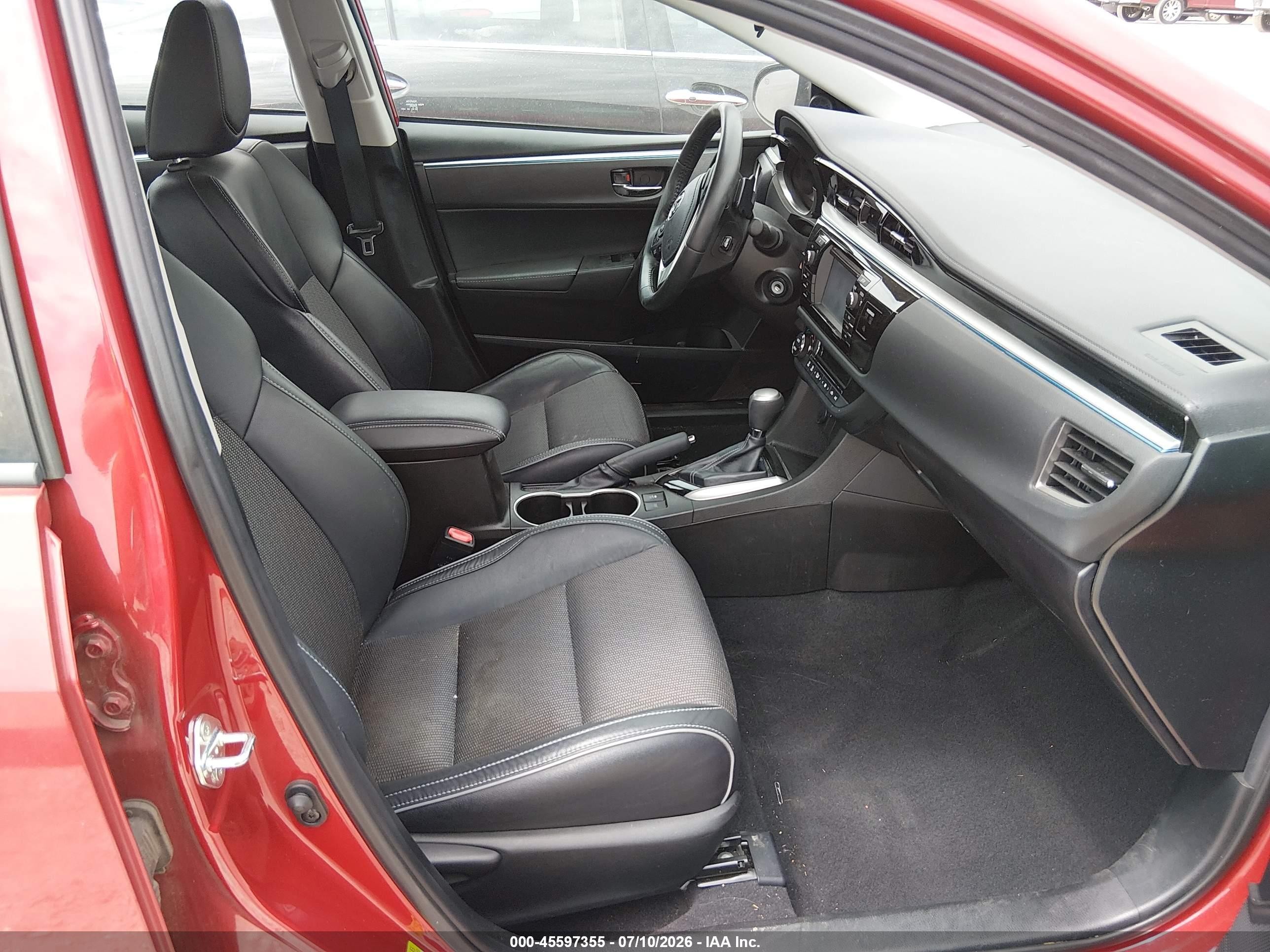 2014 Toyota Corolla S Plus Красный vin: 5YFBURHE7EP153991
