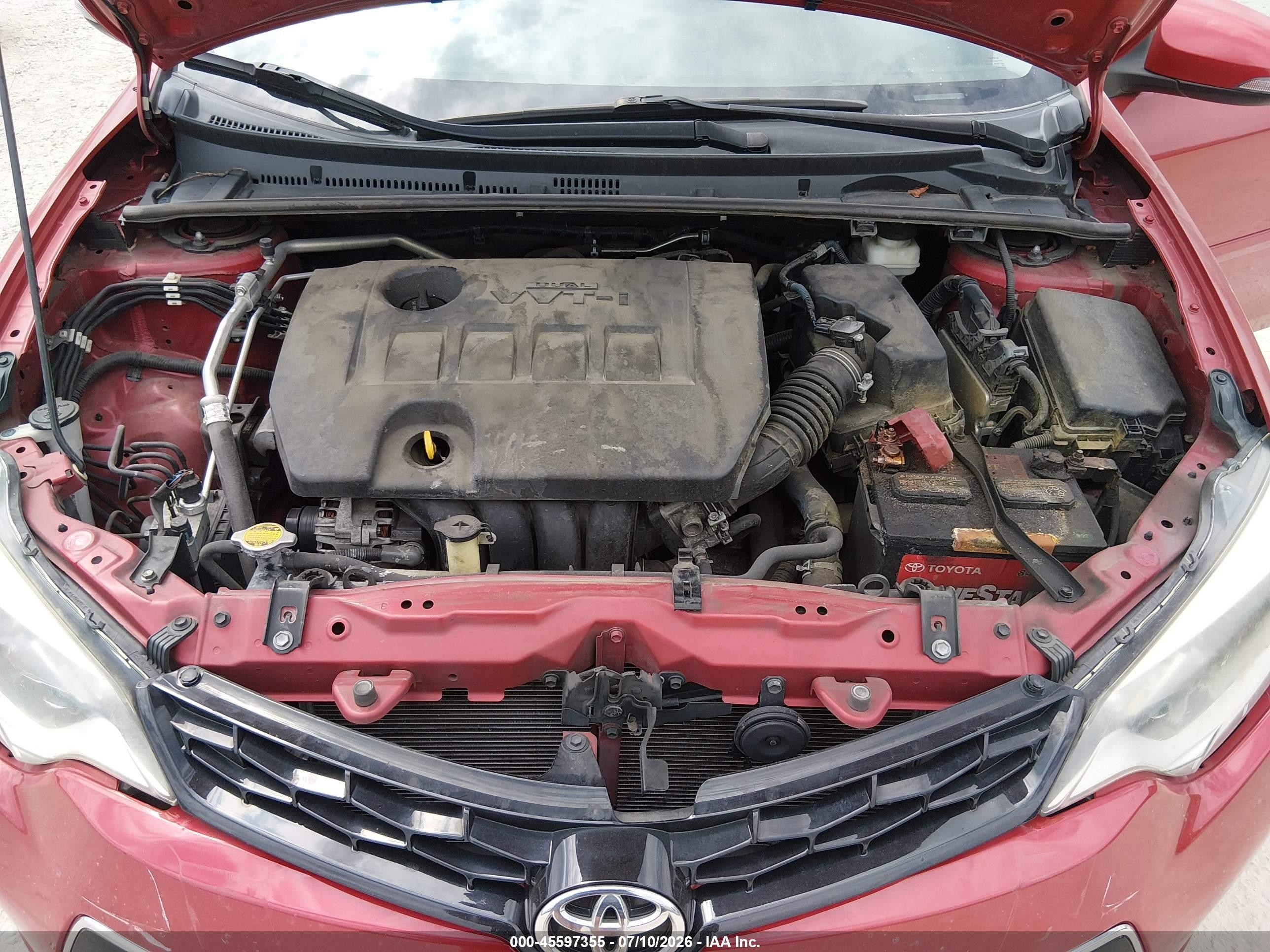 2014 Toyota Corolla S Plus Красный vin: 5YFBURHE7EP153991