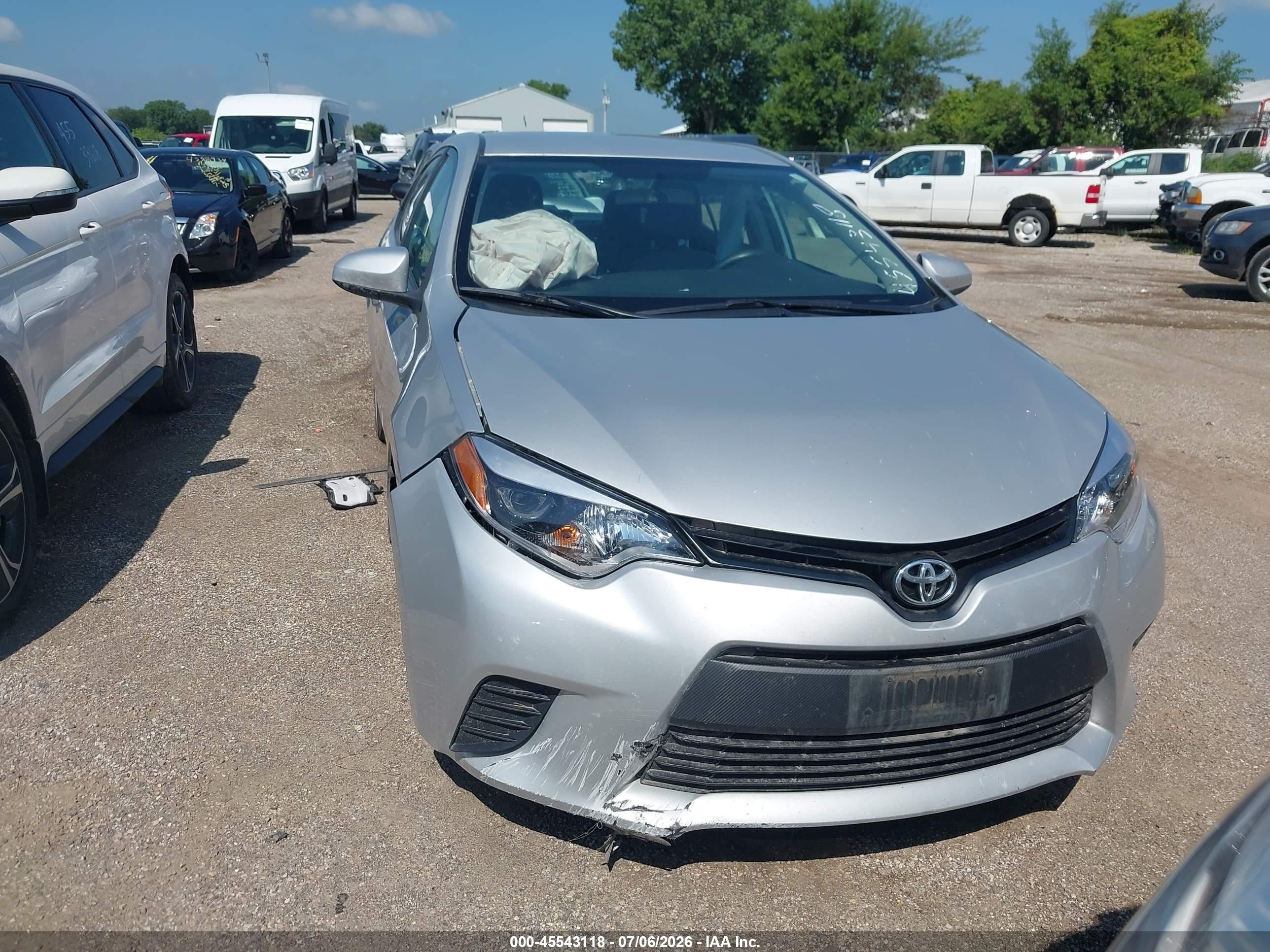 2014 Toyota Corolla Le Silver vin: 5YFBURHE7EP170256