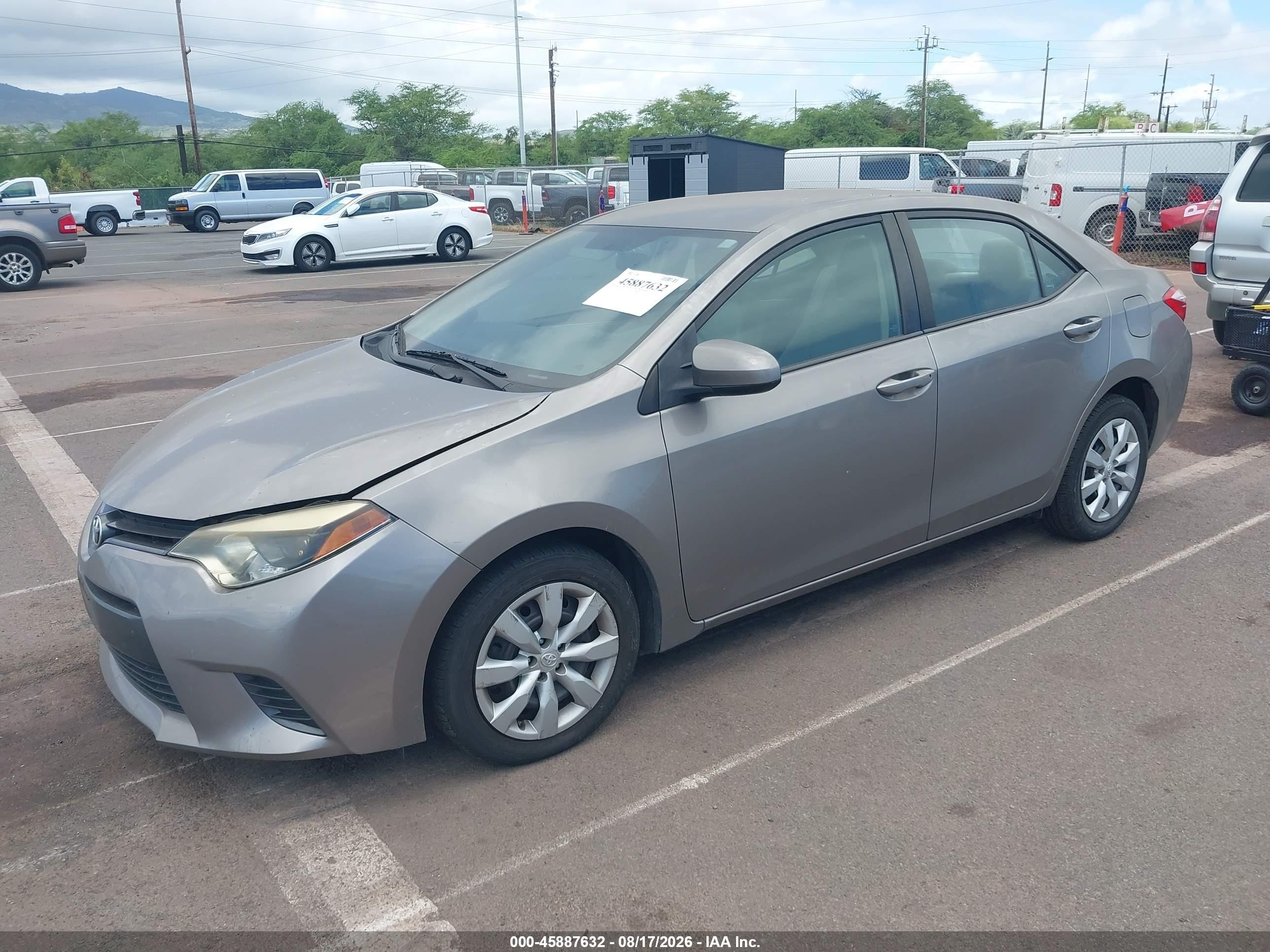 2015 Toyota Corolla Le Серый vin: 5YFBURHE7FP185132