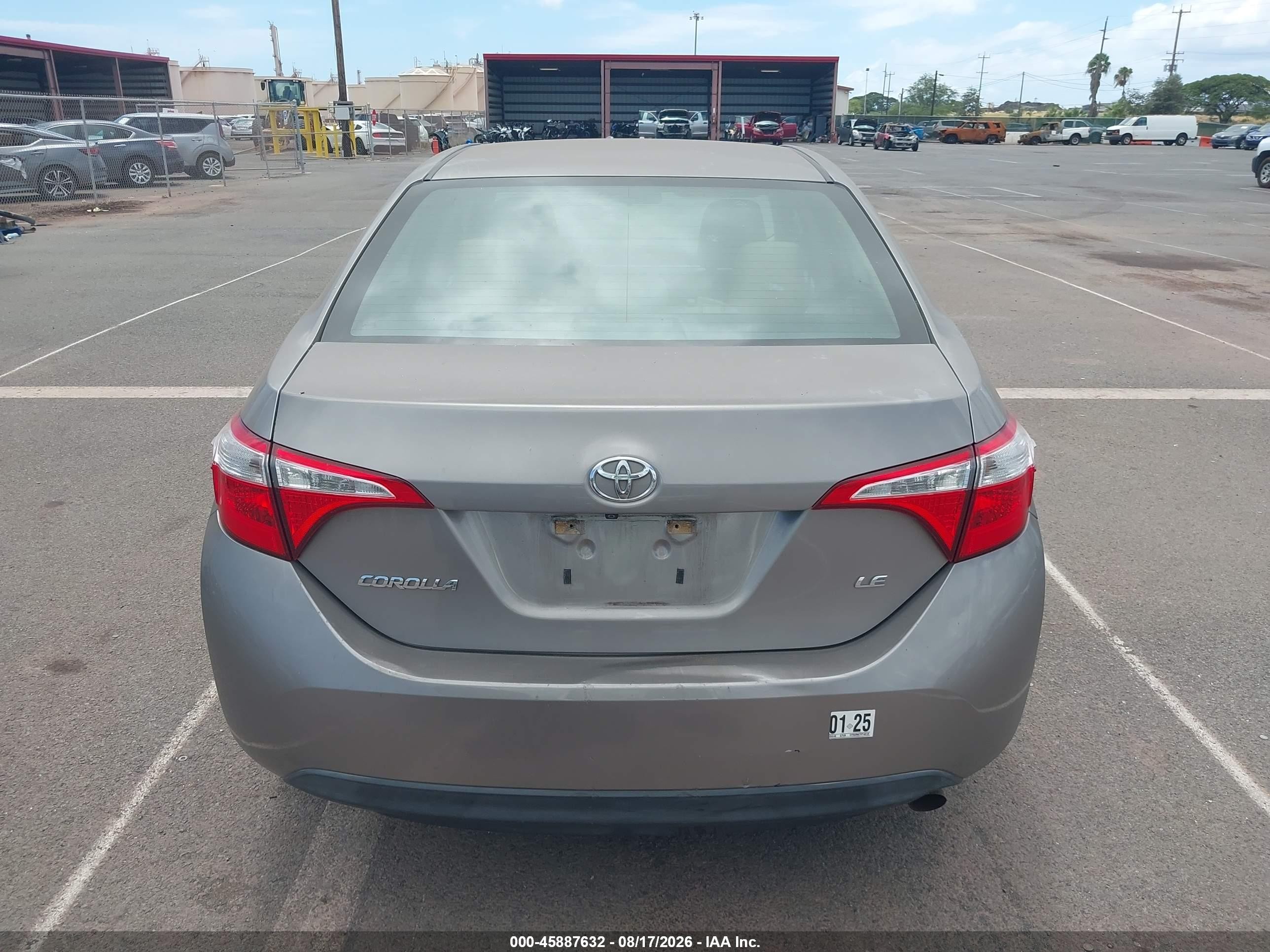 2015 Toyota Corolla Le Серый vin: 5YFBURHE7FP185132