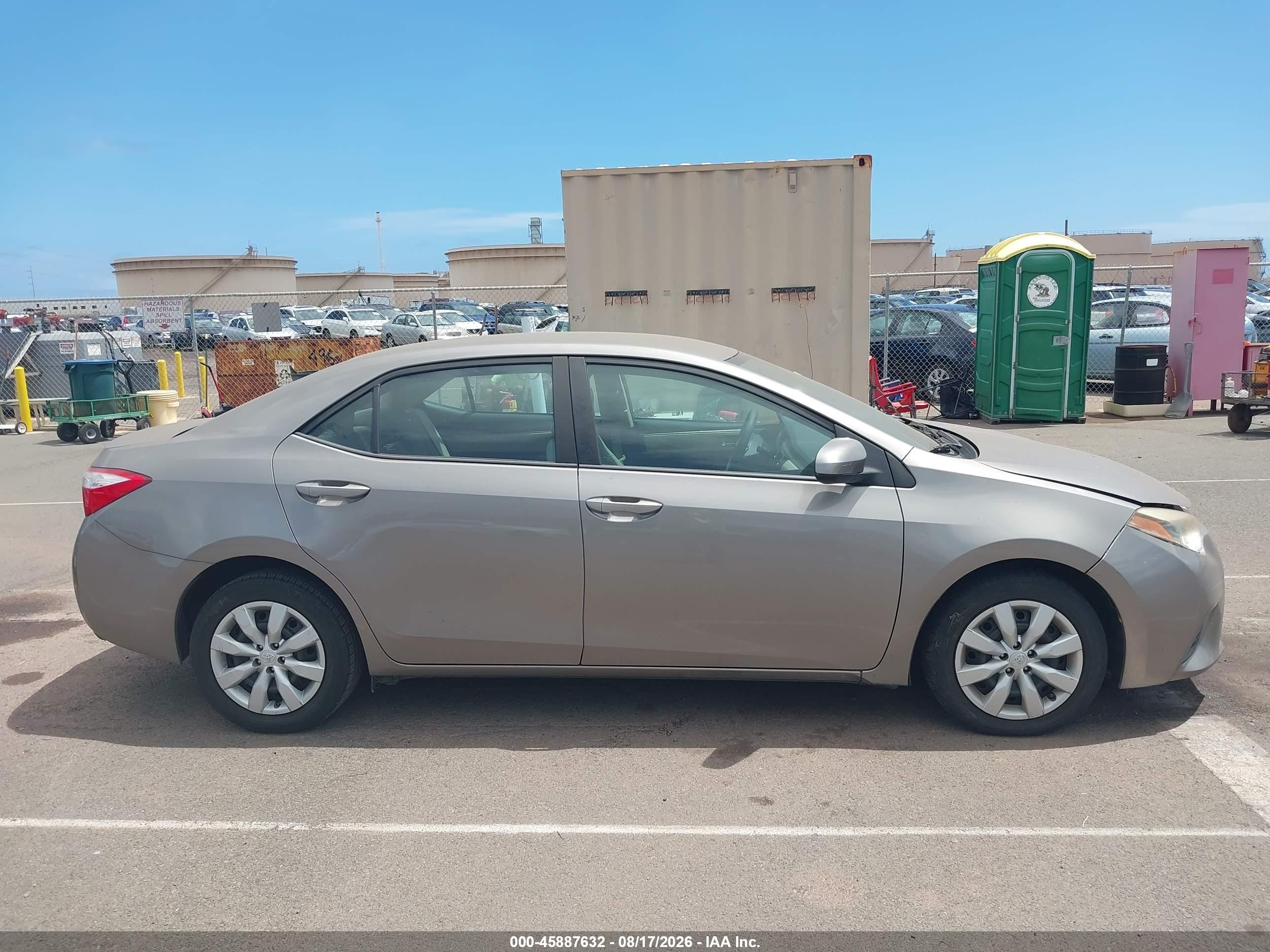 2015 Toyota Corolla Le Серый vin: 5YFBURHE7FP185132
