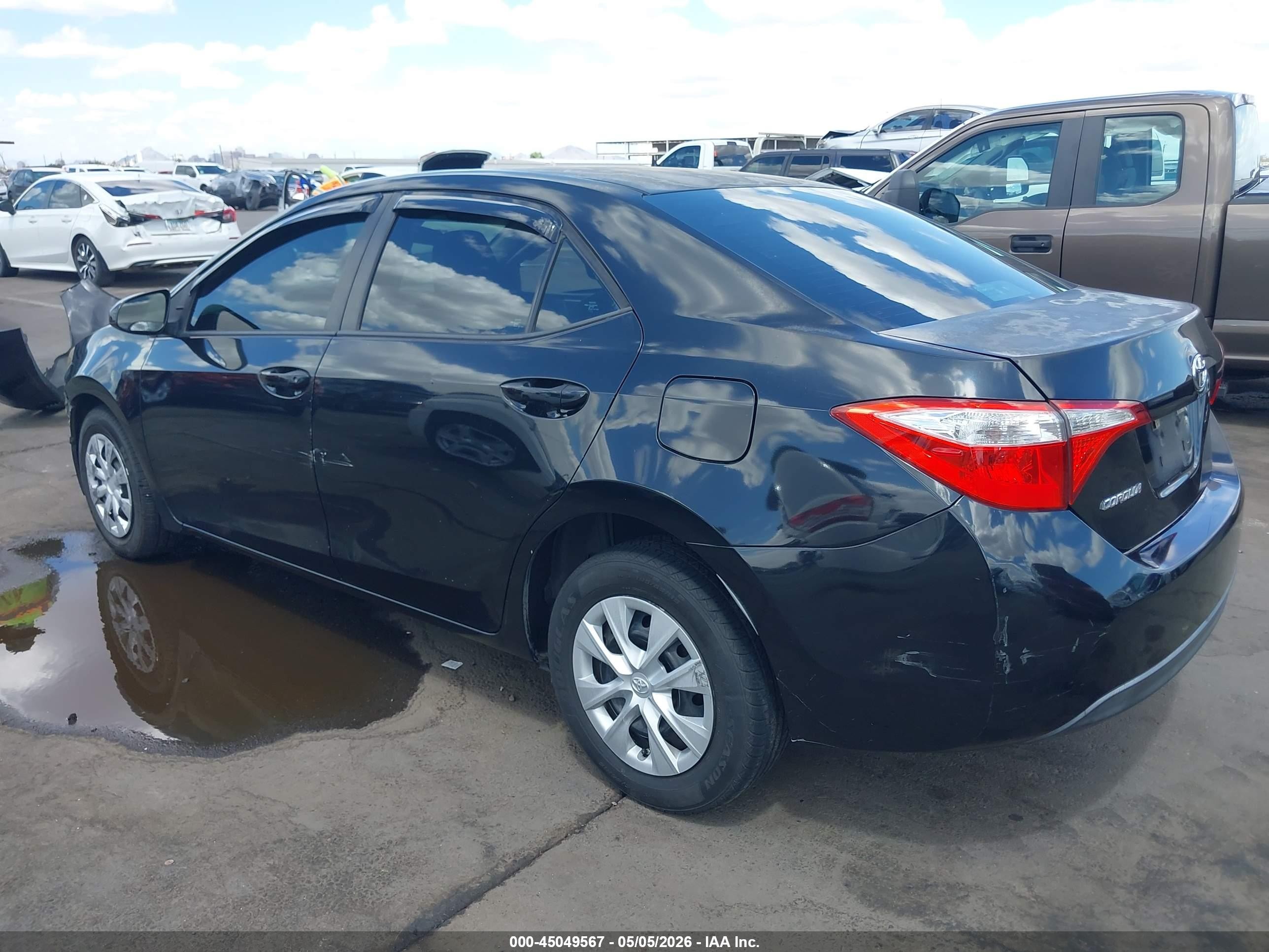 2015 Toyota Corolla L Черный vin: 5YFBURHE7FP187267