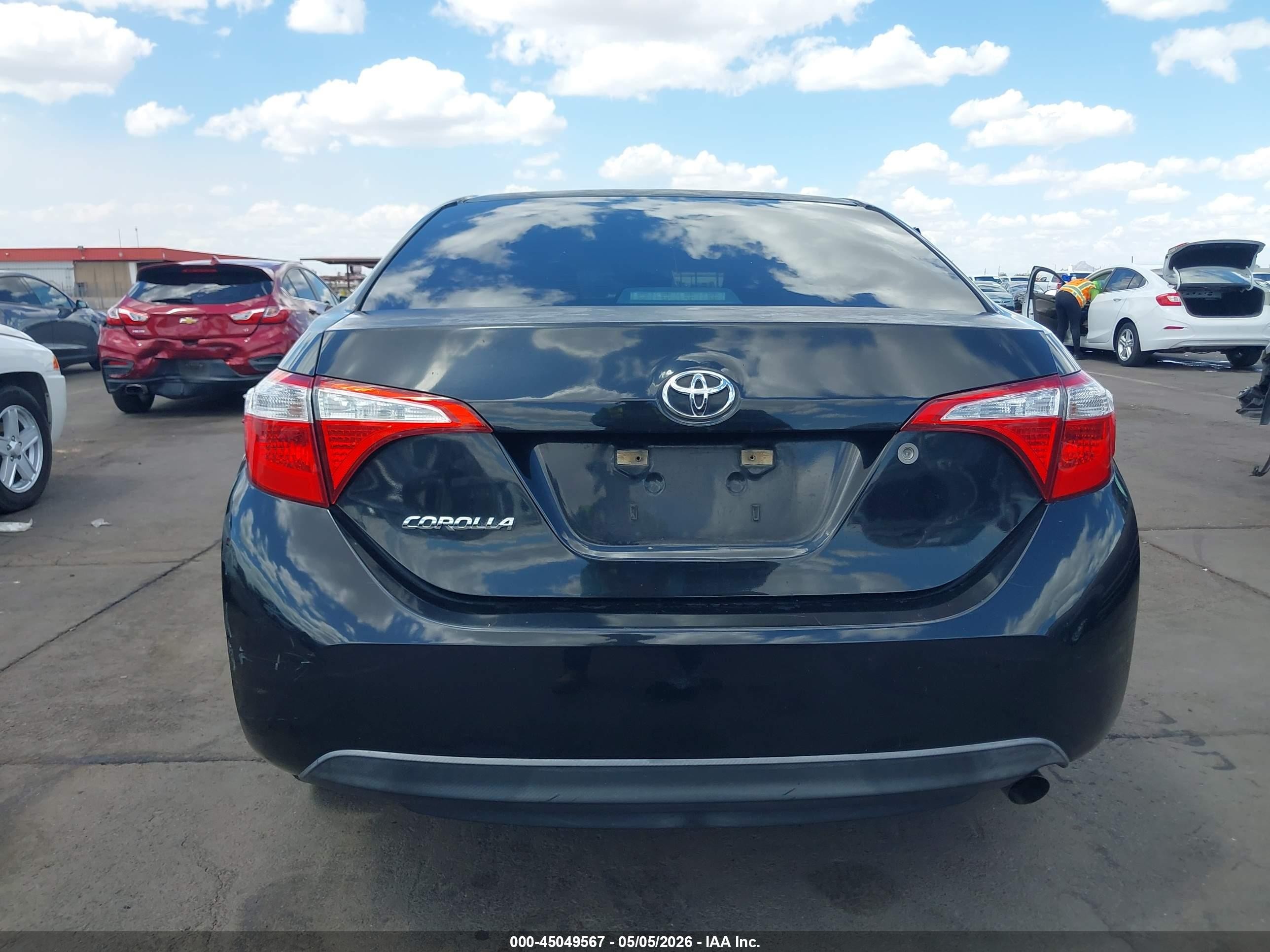 2015 Toyota Corolla L Черный vin: 5YFBURHE7FP187267