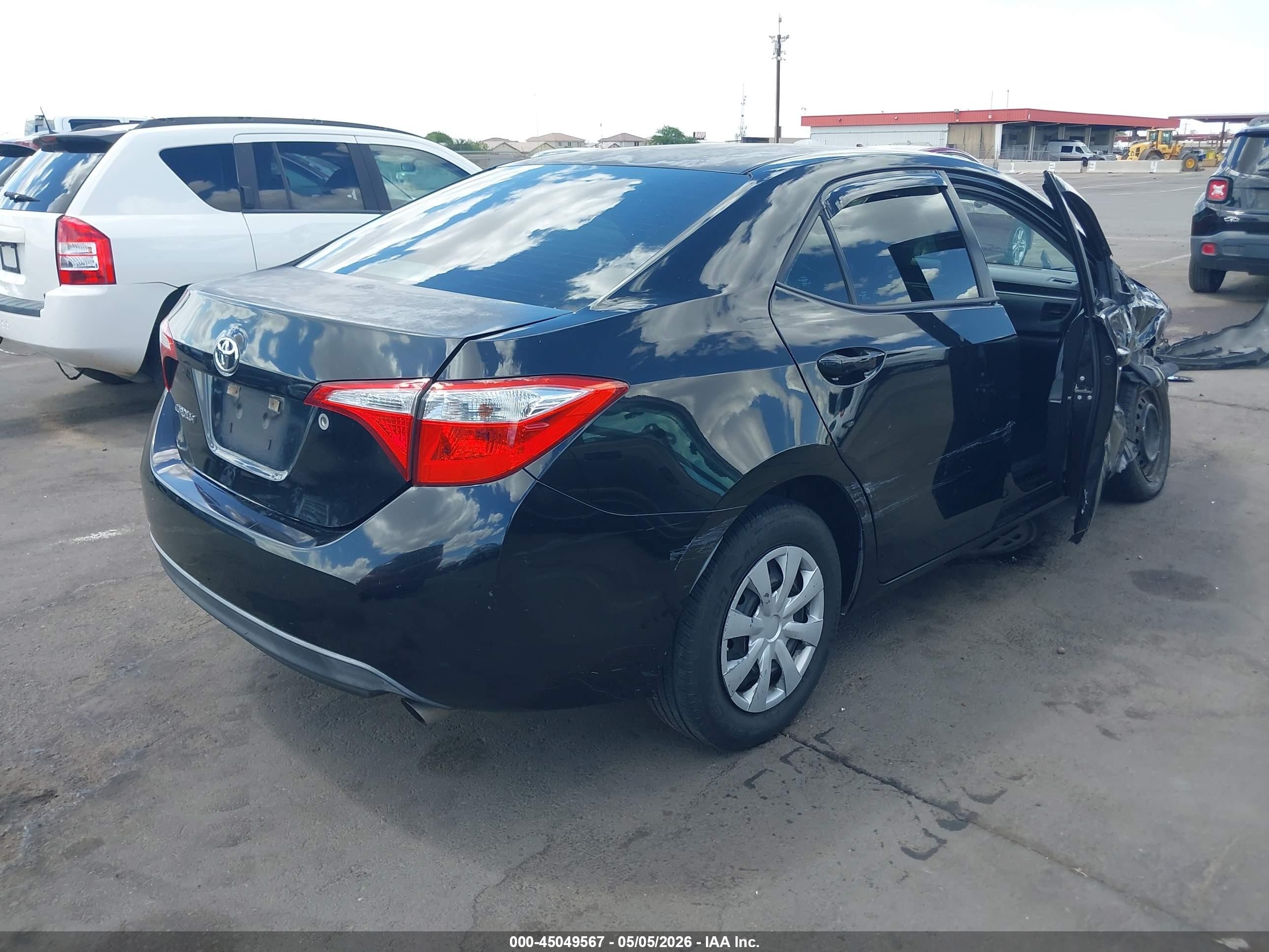 2015 Toyota Corolla L Черный vin: 5YFBURHE7FP187267