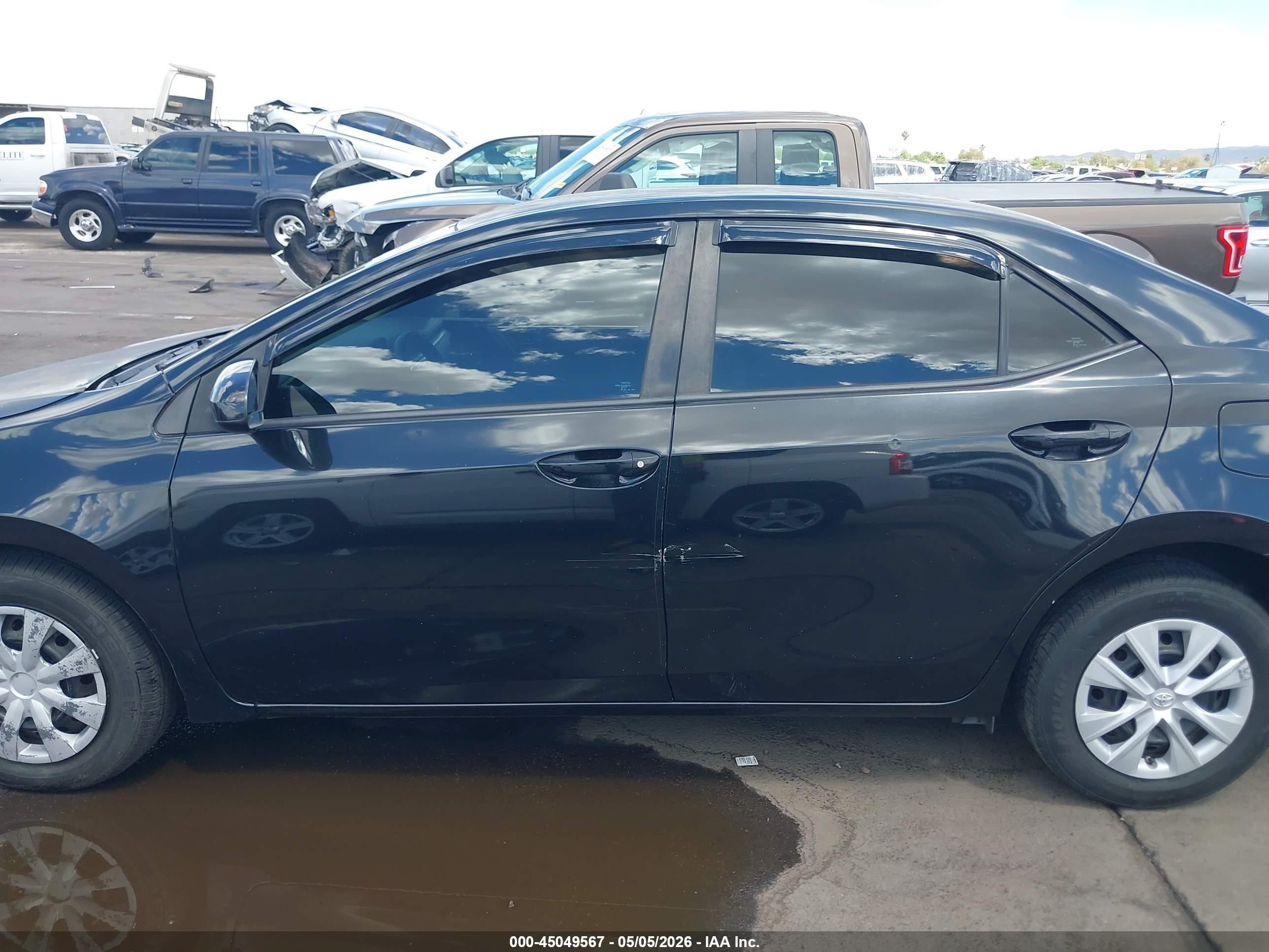 2015 Toyota Corolla L Черный vin: 5YFBURHE7FP187267