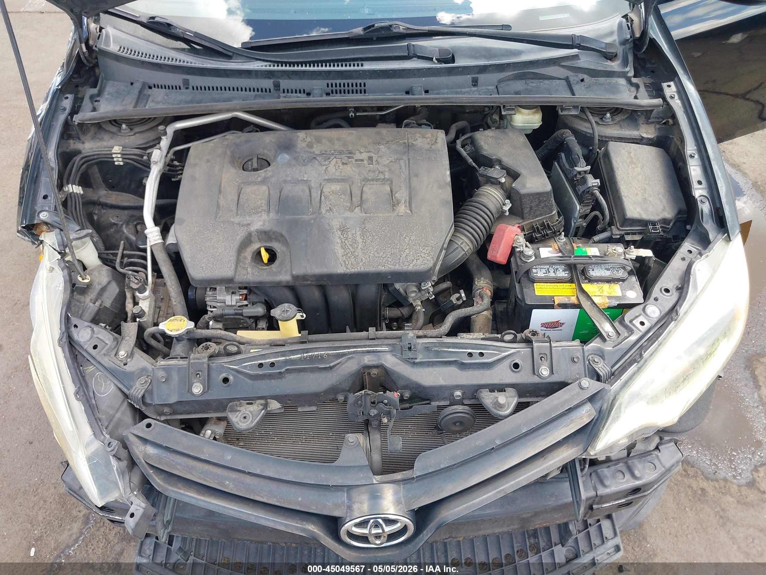 2015 Toyota Corolla L Черный vin: 5YFBURHE7FP187267