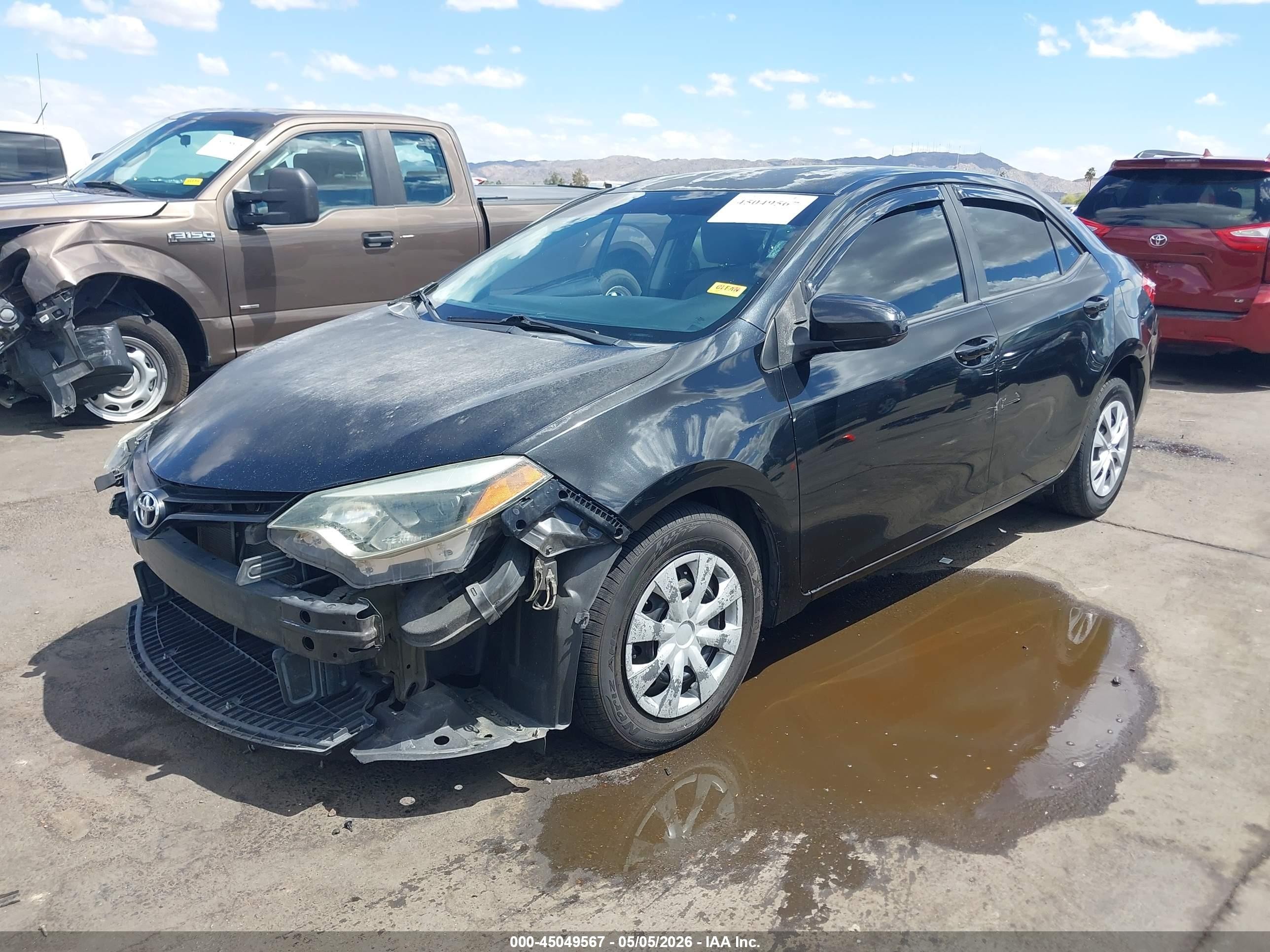 2015 Toyota Corolla L Черный vin: 5YFBURHE7FP187267