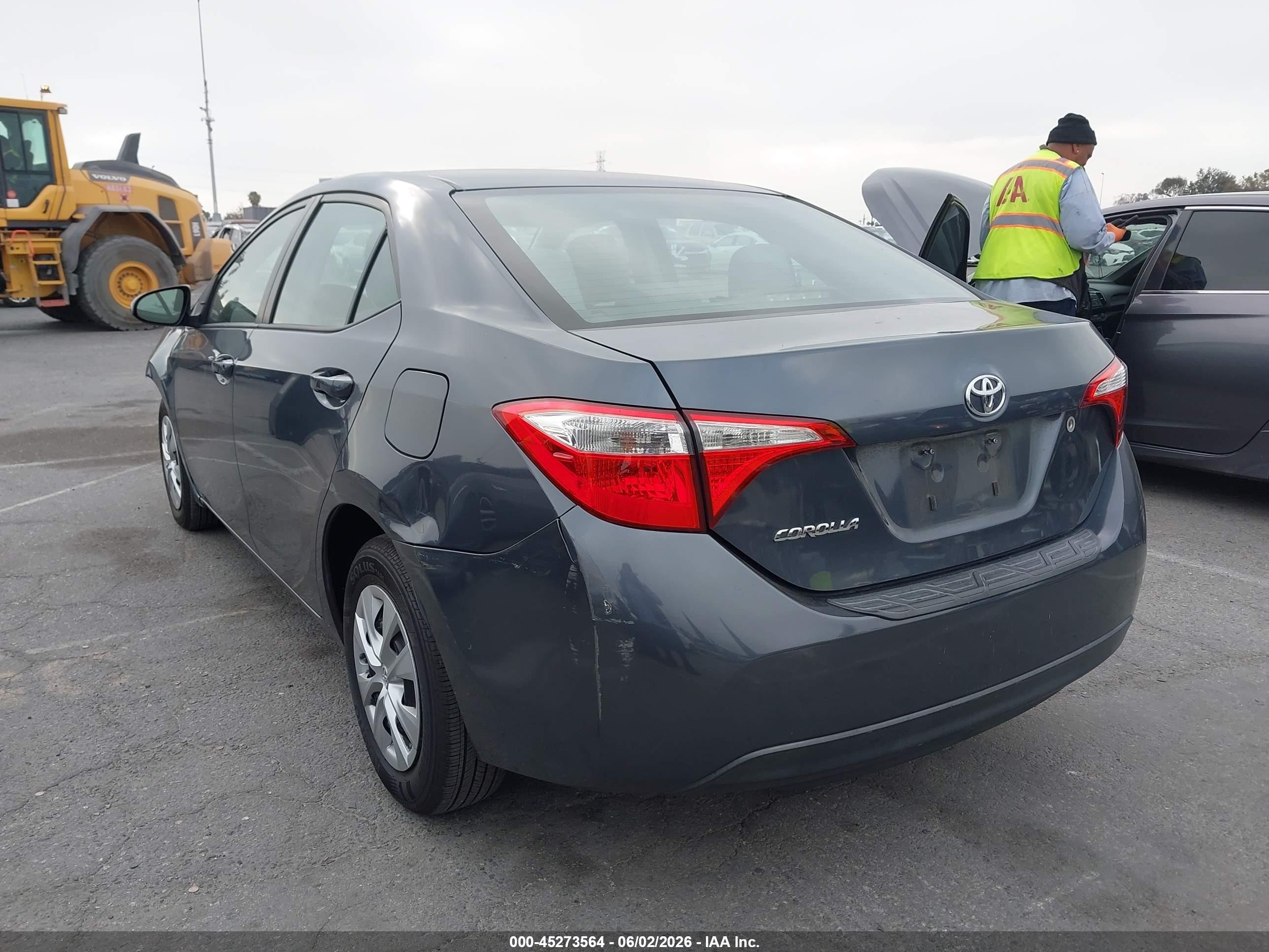 2015 Toyota Corolla L Gray vin: 5YFBURHE7FP196549