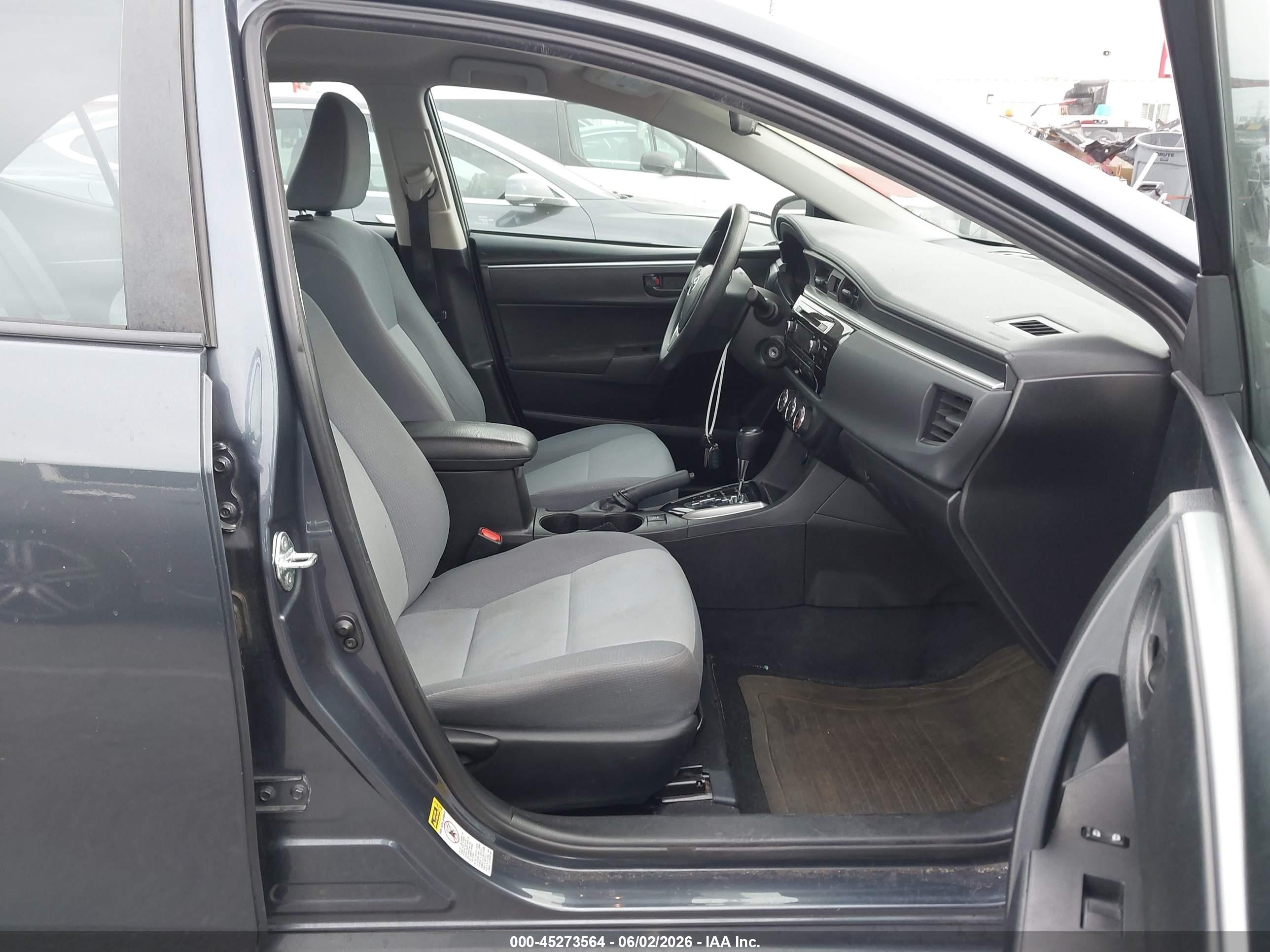 2015 Toyota Corolla L Gray vin: 5YFBURHE7FP196549