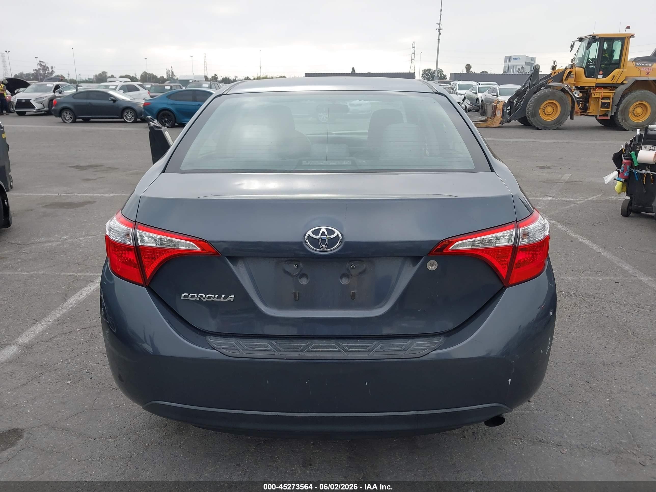 2015 Toyota Corolla L Gray vin: 5YFBURHE7FP196549