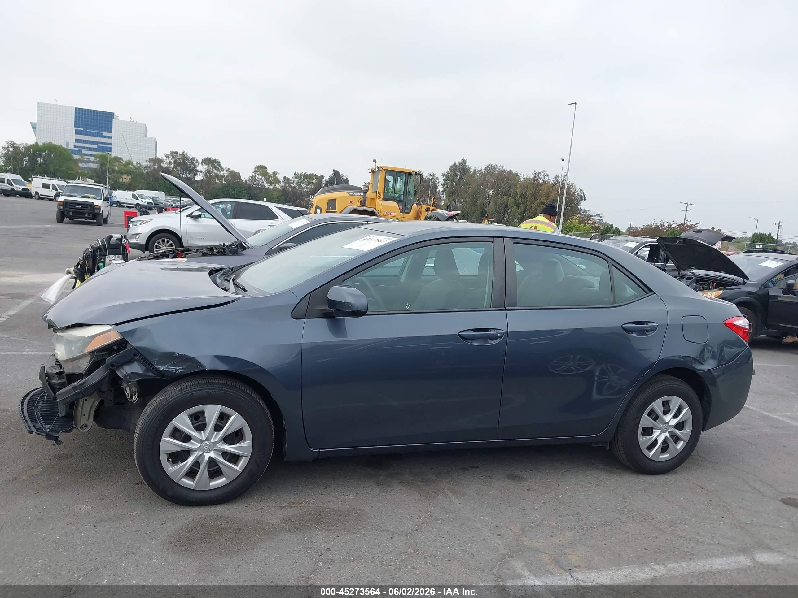 2015 Toyota Corolla L Gray vin: 5YFBURHE7FP196549