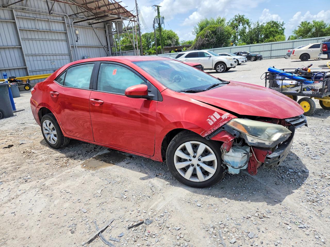 2015 Toyota Corolla Le Red vin: 5YFBURHE7FP240887
