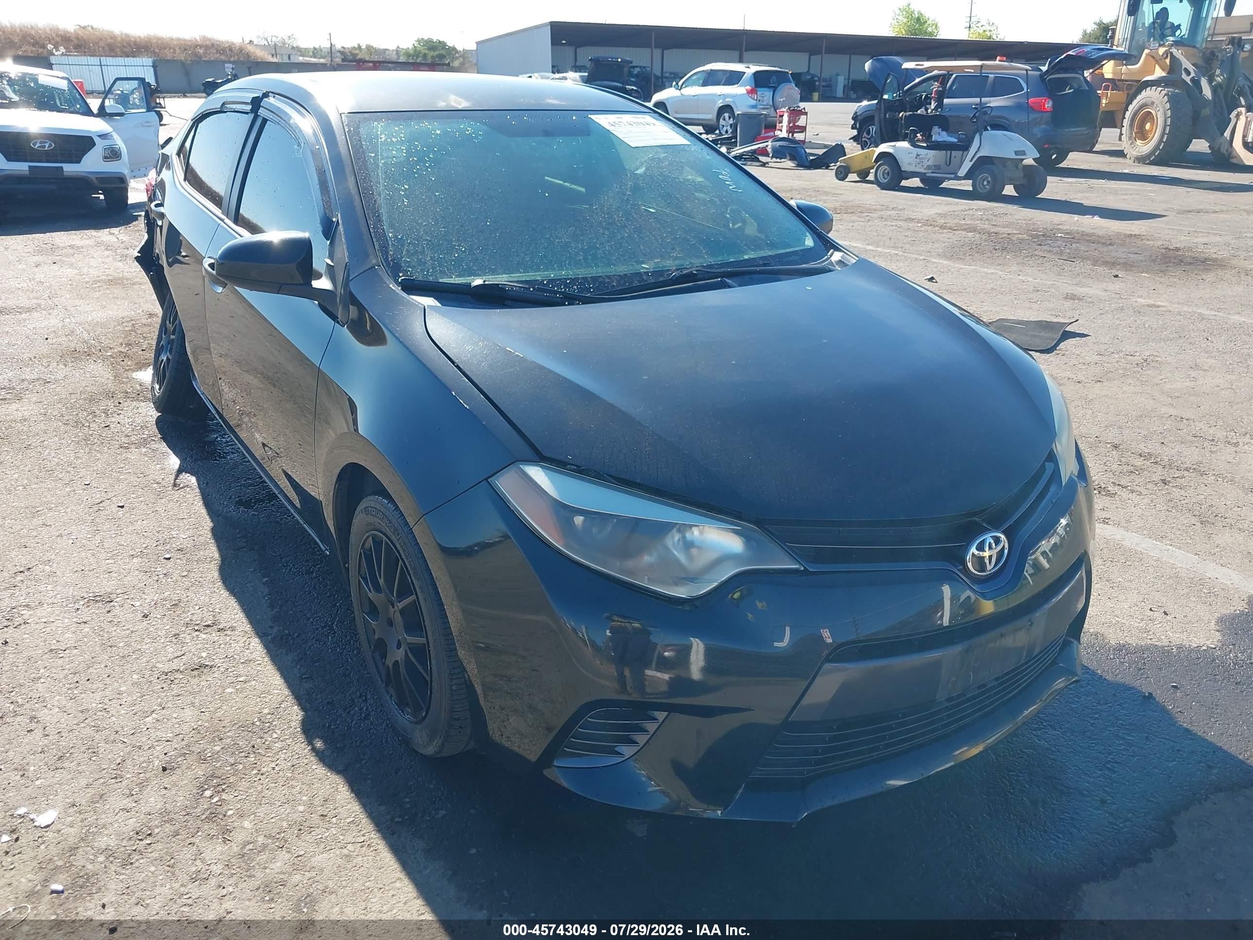 2015 Toyota Corolla Le Black vin: 5YFBURHE7FP250853