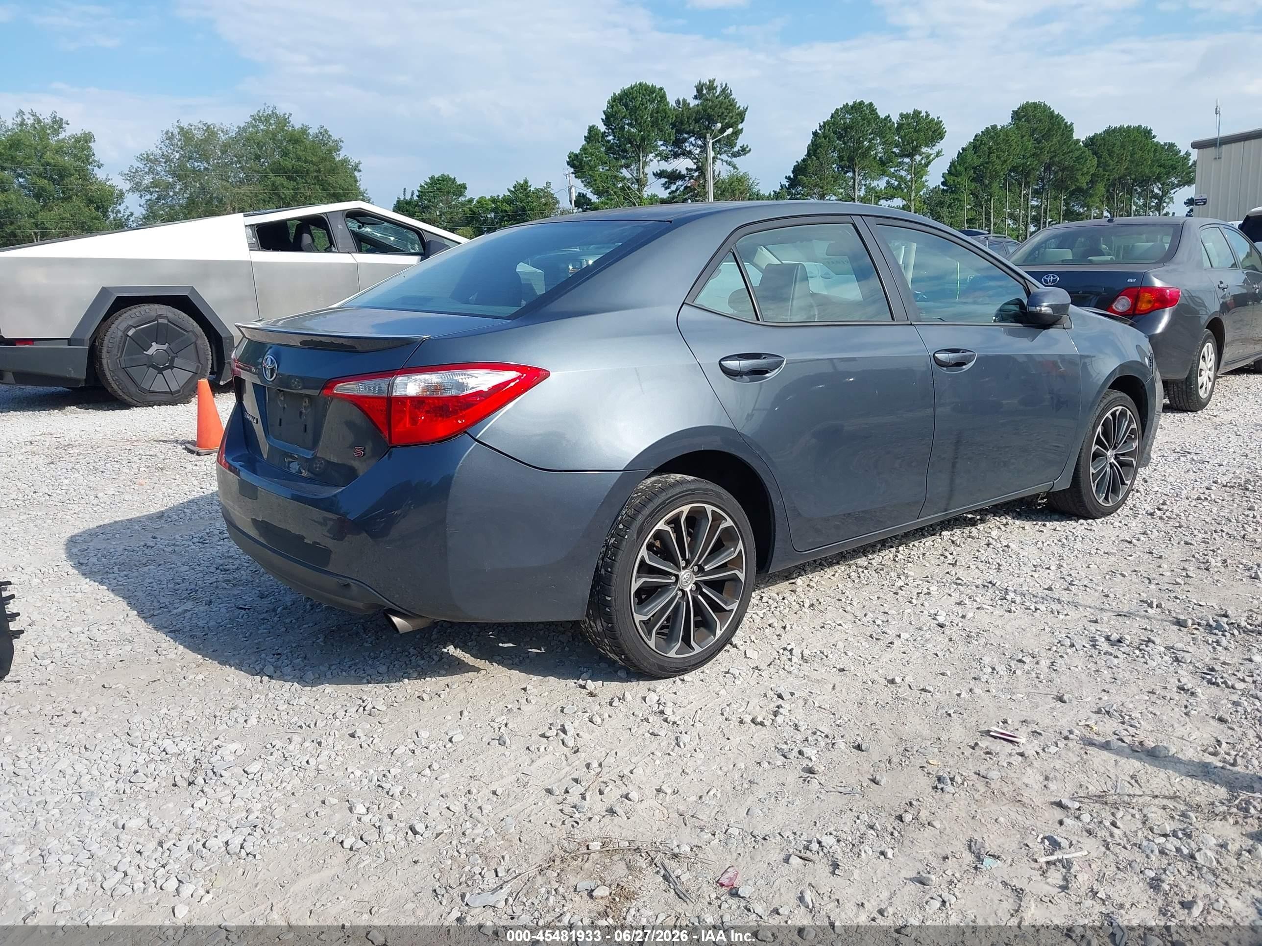 2015 Toyota Corolla S Plus Gray vin: 5YFBURHE7FP257592