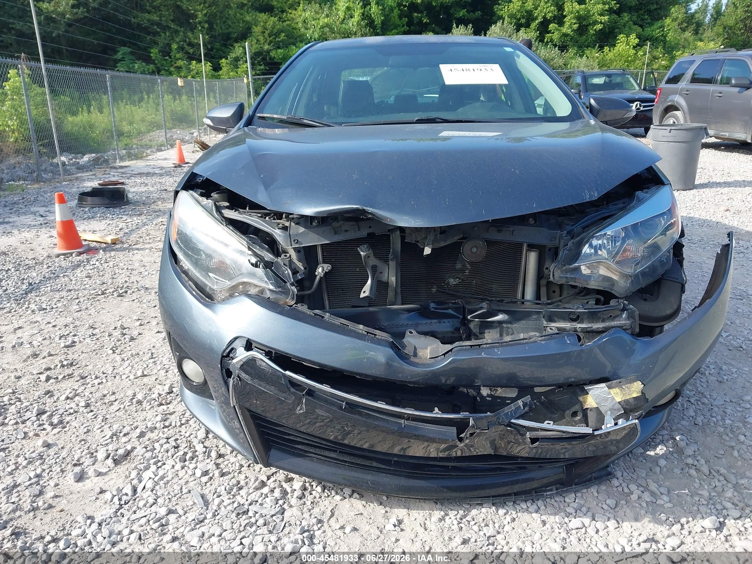 2015 Toyota Corolla S Plus Gray vin: 5YFBURHE7FP257592
