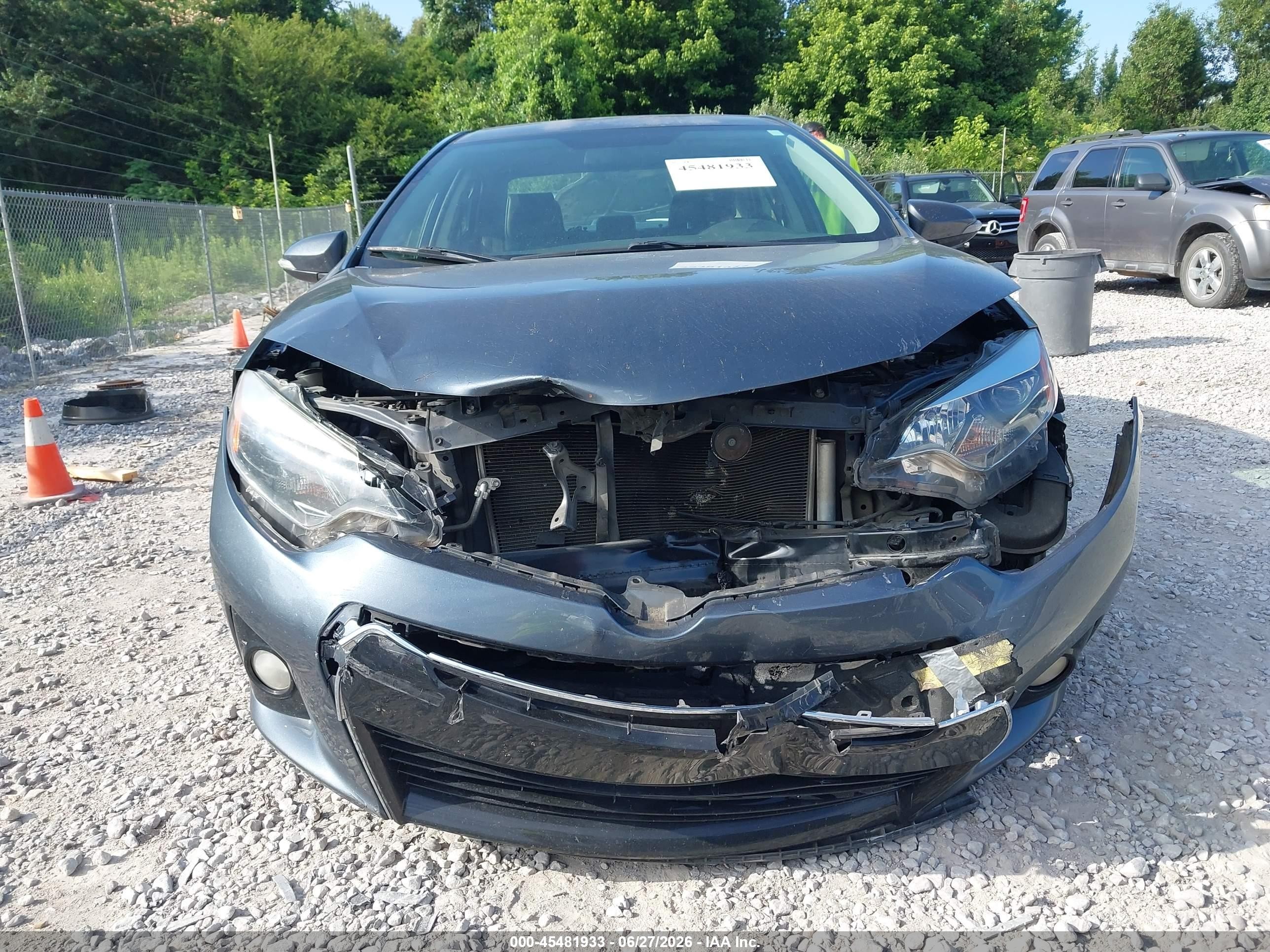 2015 Toyota Corolla S Plus Gray vin: 5YFBURHE7FP257592
