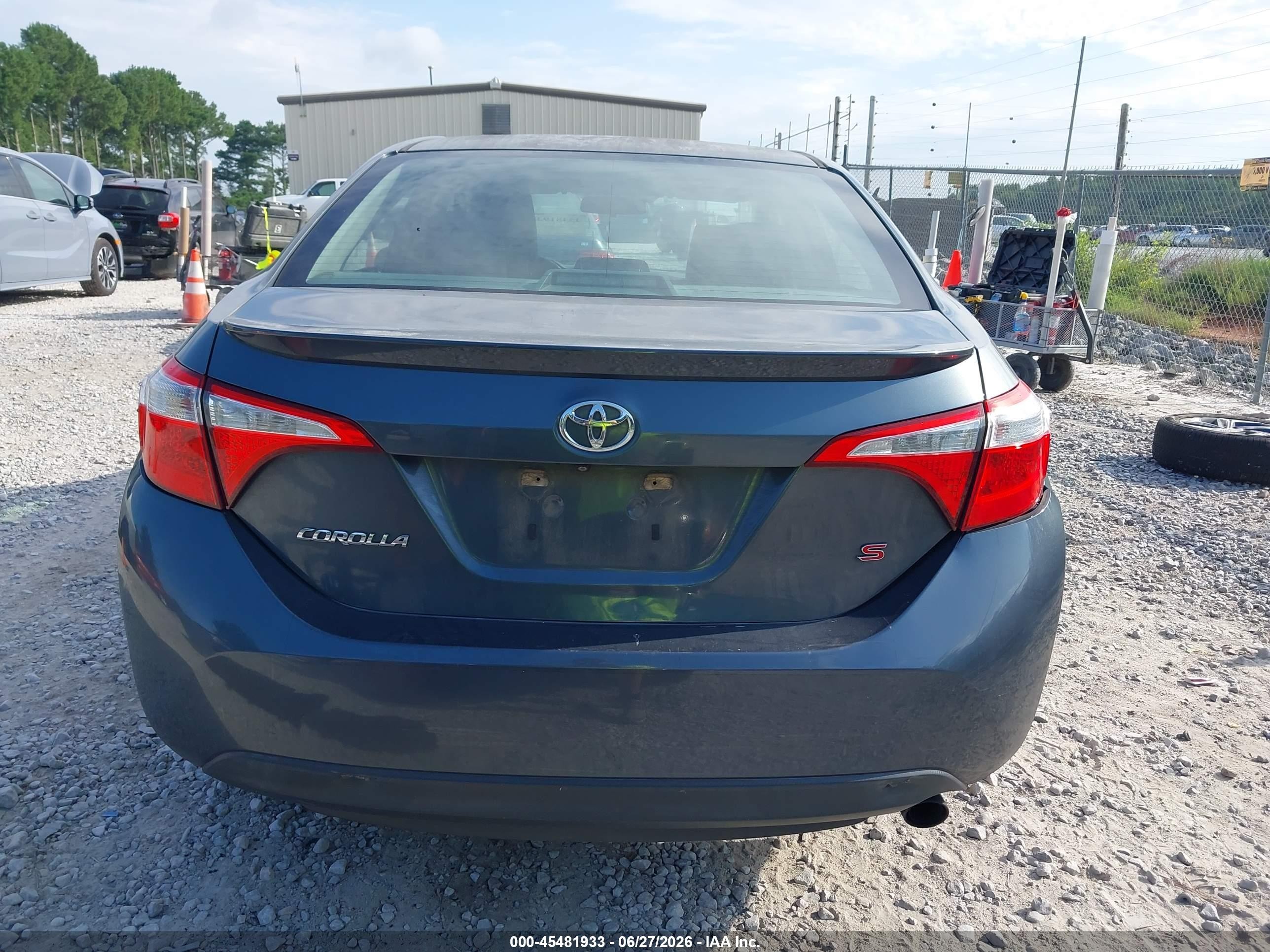 2015 Toyota Corolla S Plus Gray vin: 5YFBURHE7FP257592