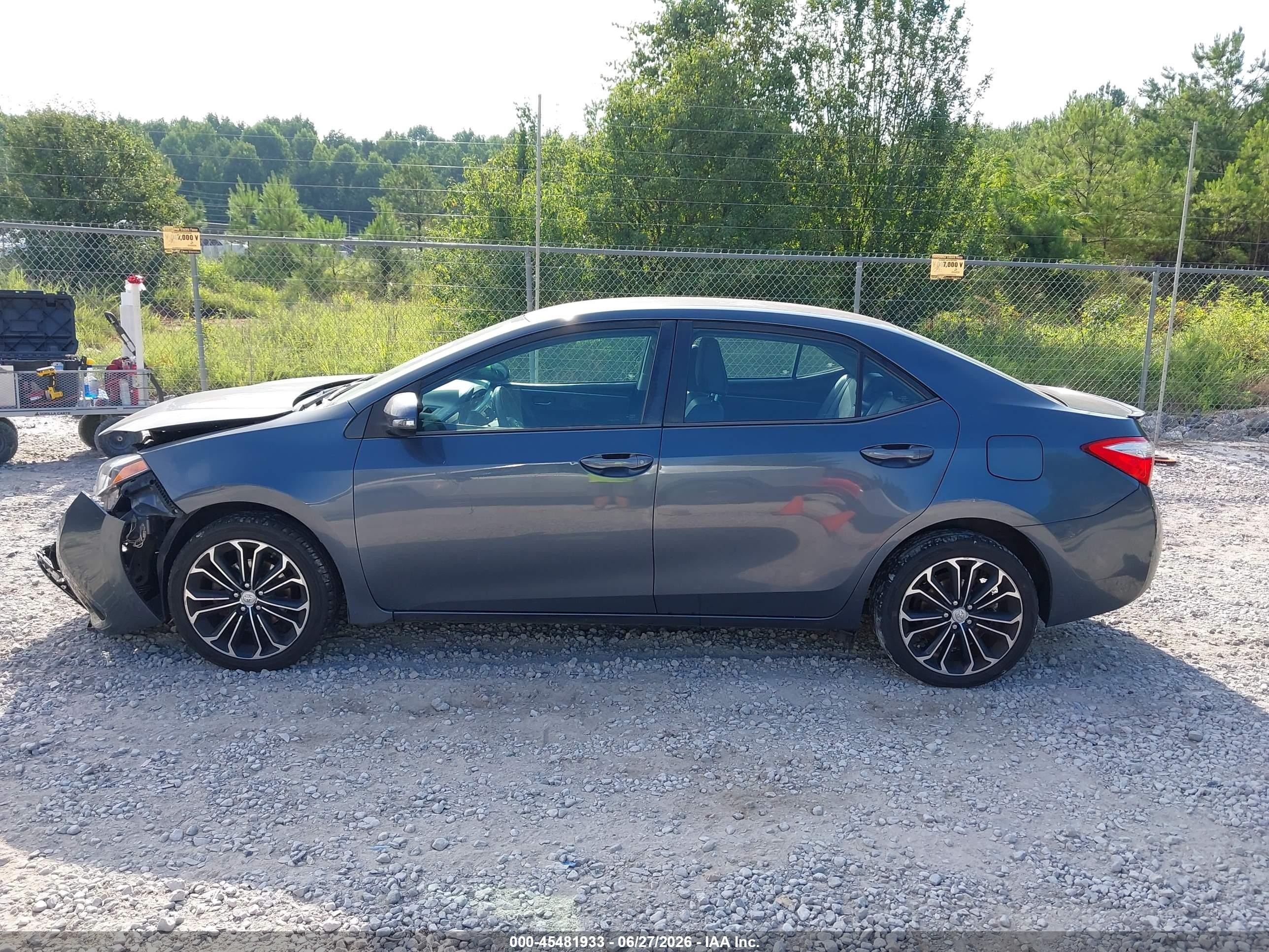 2015 Toyota Corolla S Plus Gray vin: 5YFBURHE7FP257592